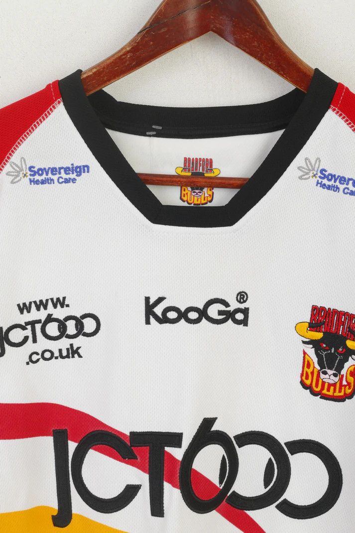 Vintage Bradford Bulls Official Men L Shirt White Rugby 0571 Size US L / EU 52-54 / 3 - 2 Thumbnail