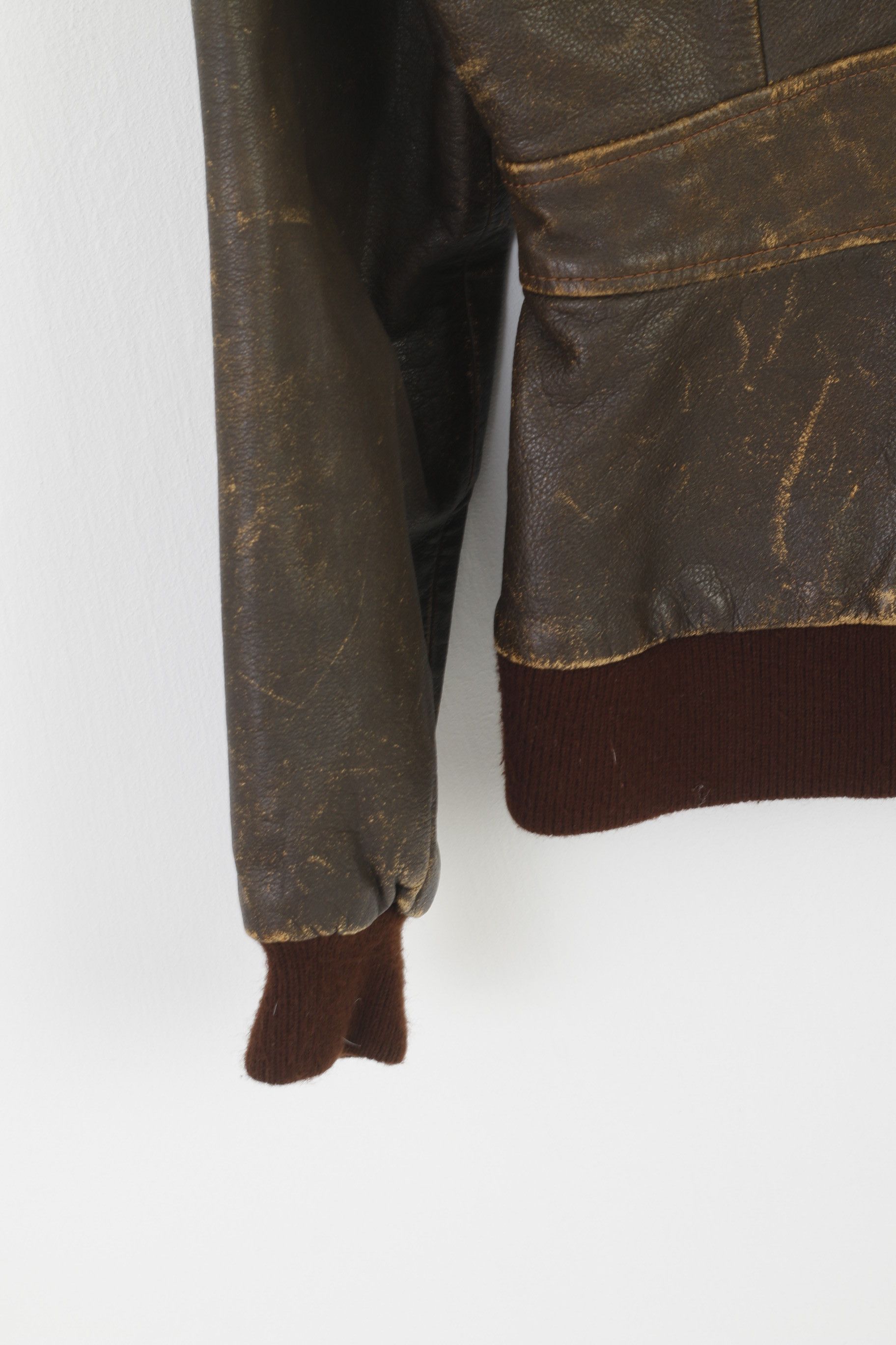 Vintage Zoomp Women M (S) Jacket Brown Leather vtg biker 6926 Size M / US 6-8 / IT 42-44 - 4 Thumbnail