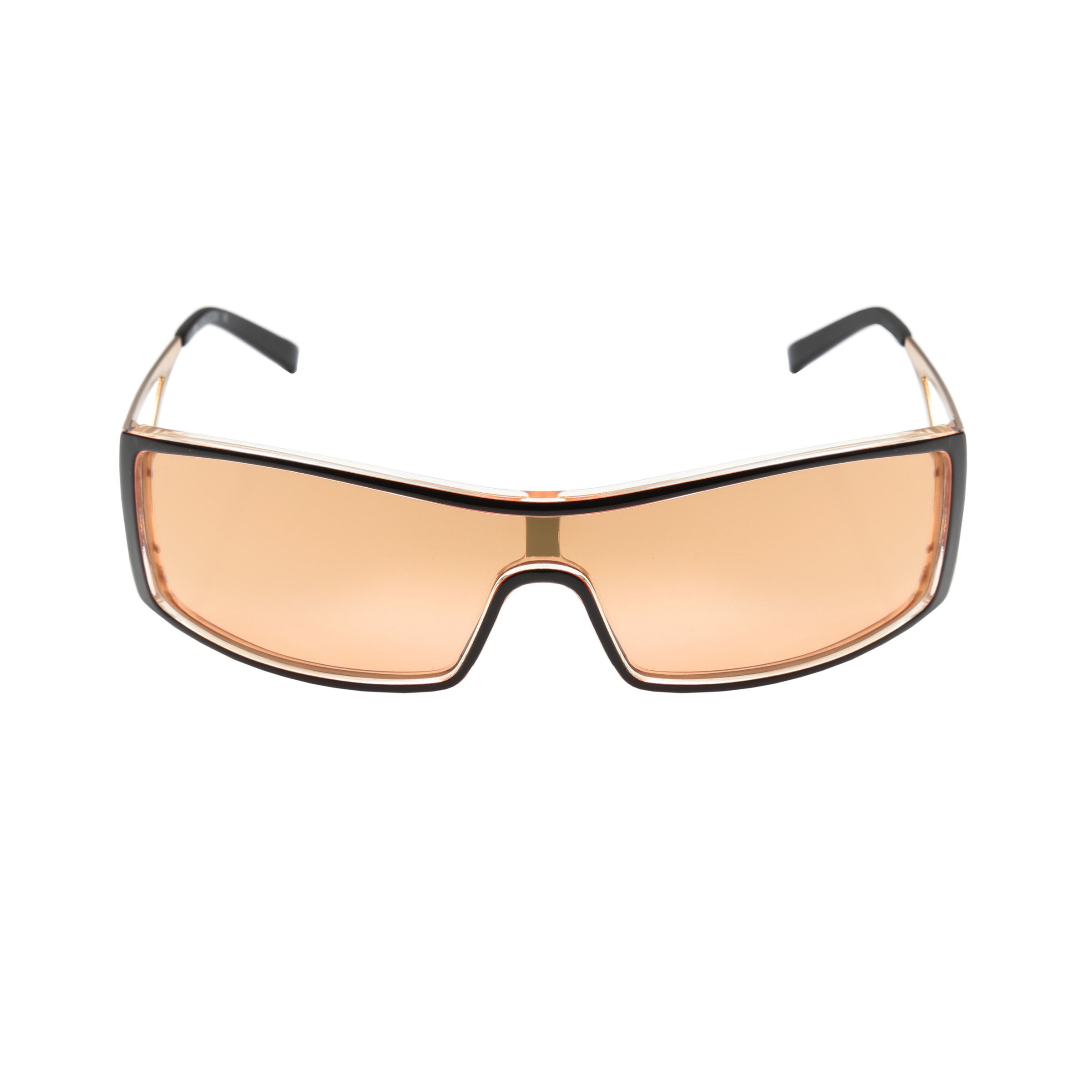 Valentino × Vintage Oliver by Valentino 90's Black & Gold Rectangular Sunglasses Size ONE SIZE - 1 Thumbnail