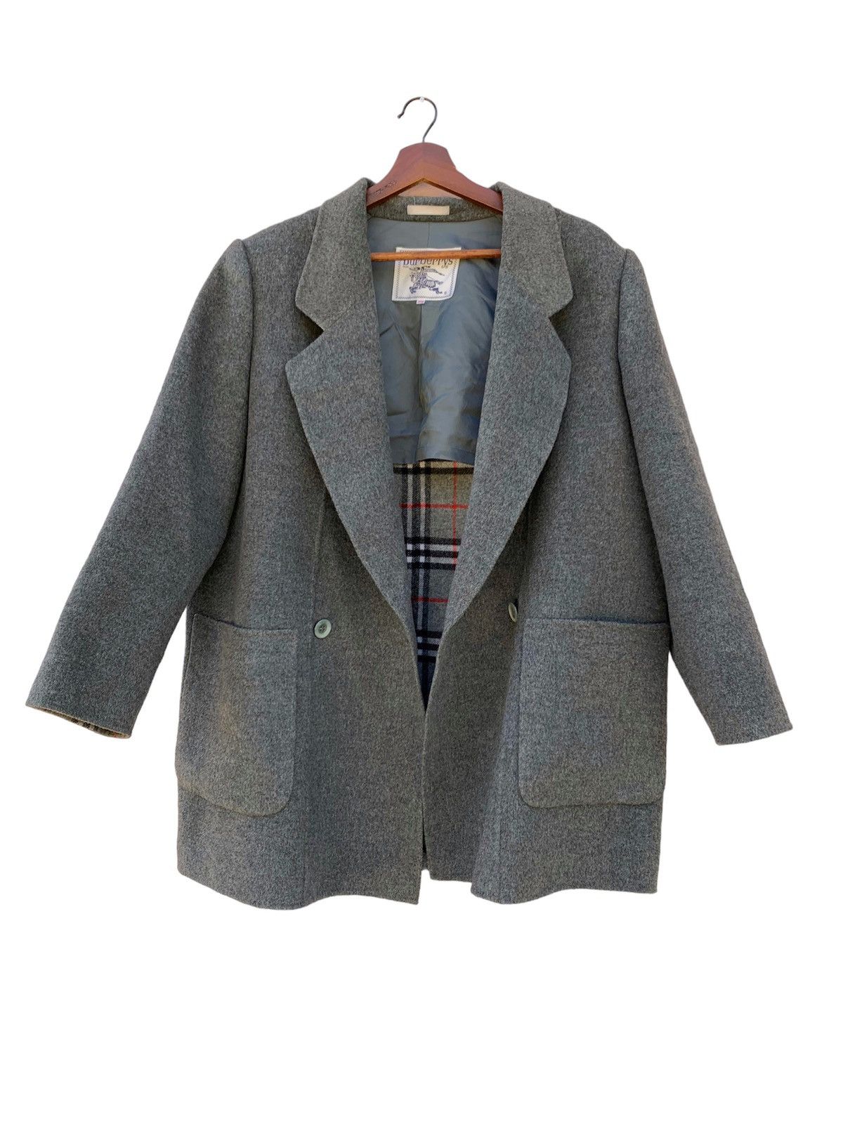 Burberry VINTAGE BURBERRYS COAT NOVA CHECK JACKET OVERCOAT WOOL Size US L / EU 52-54 / 3 - 2 Thumbnail