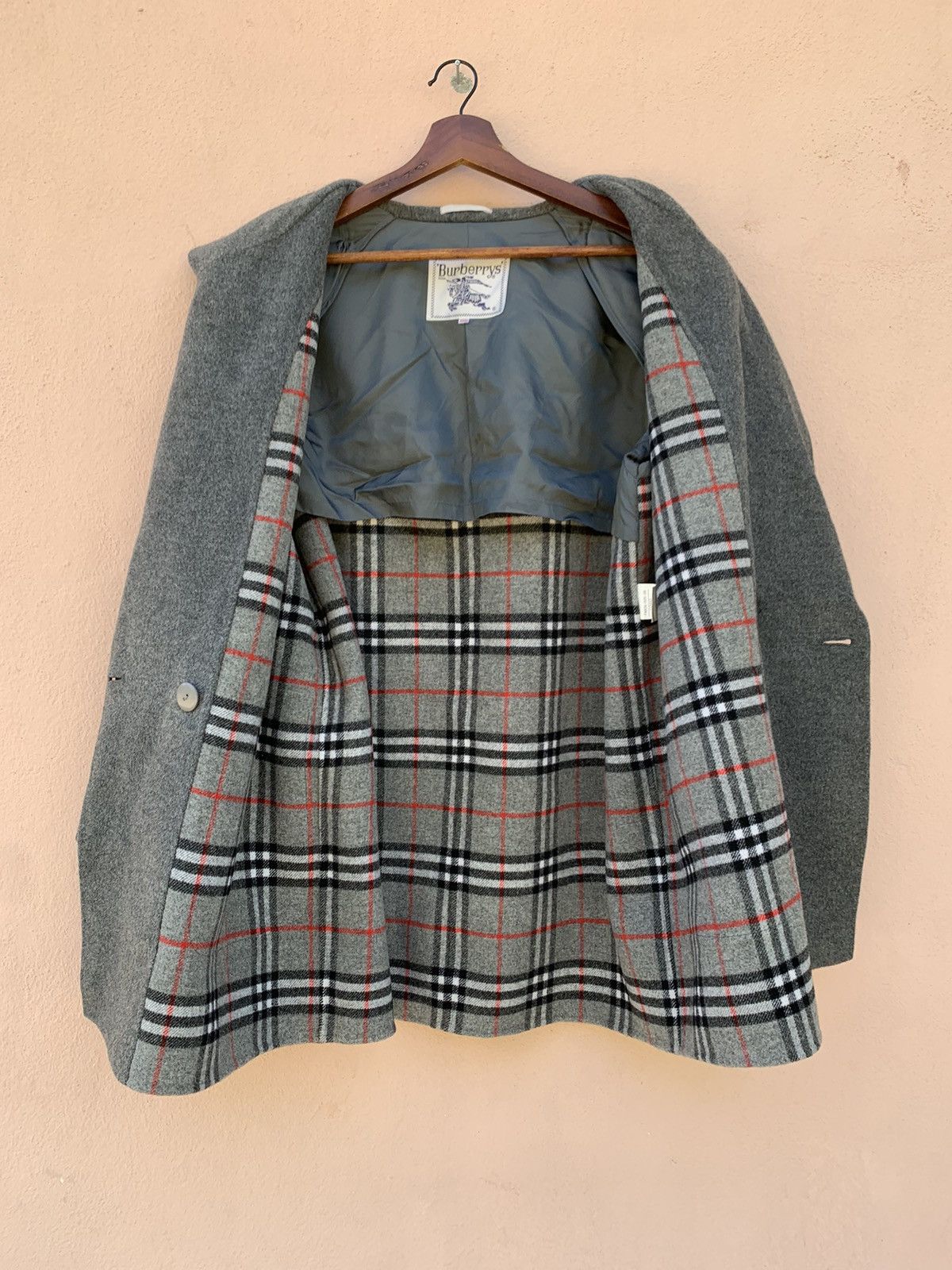Burberry VINTAGE BURBERRYS COAT NOVA CHECK JACKET OVERCOAT WOOL Size US L / EU 52-54 / 3 - 12 Thumbnail