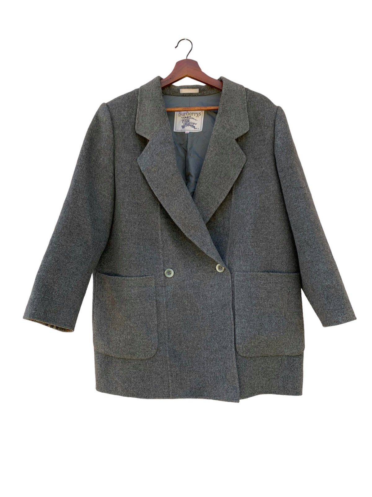Burberry VINTAGE BURBERRYS COAT NOVA CHECK JACKET OVERCOAT WOOL Size US L / EU 52-54 / 3 - 3 Thumbnail