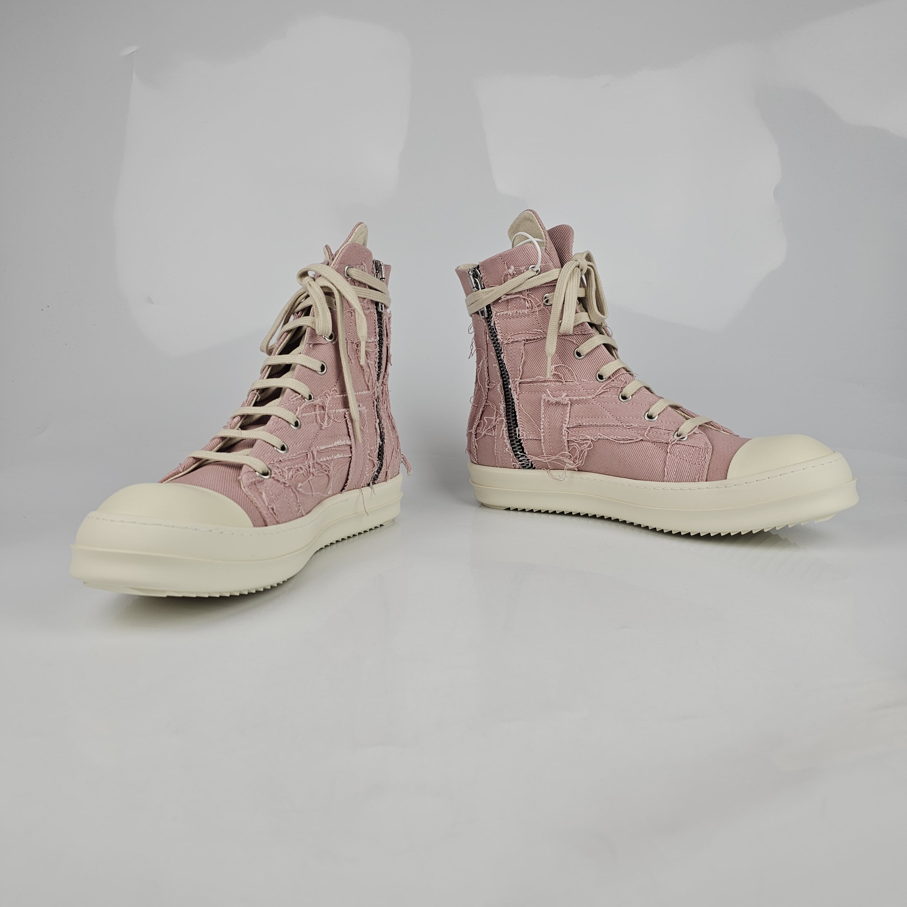 Rick Owens Drkshdw Rick Owens Ramones Slashed Faded Pink Sneakers SS23 Size 36 Size US 6 / IT 36 - 7 Thumbnail