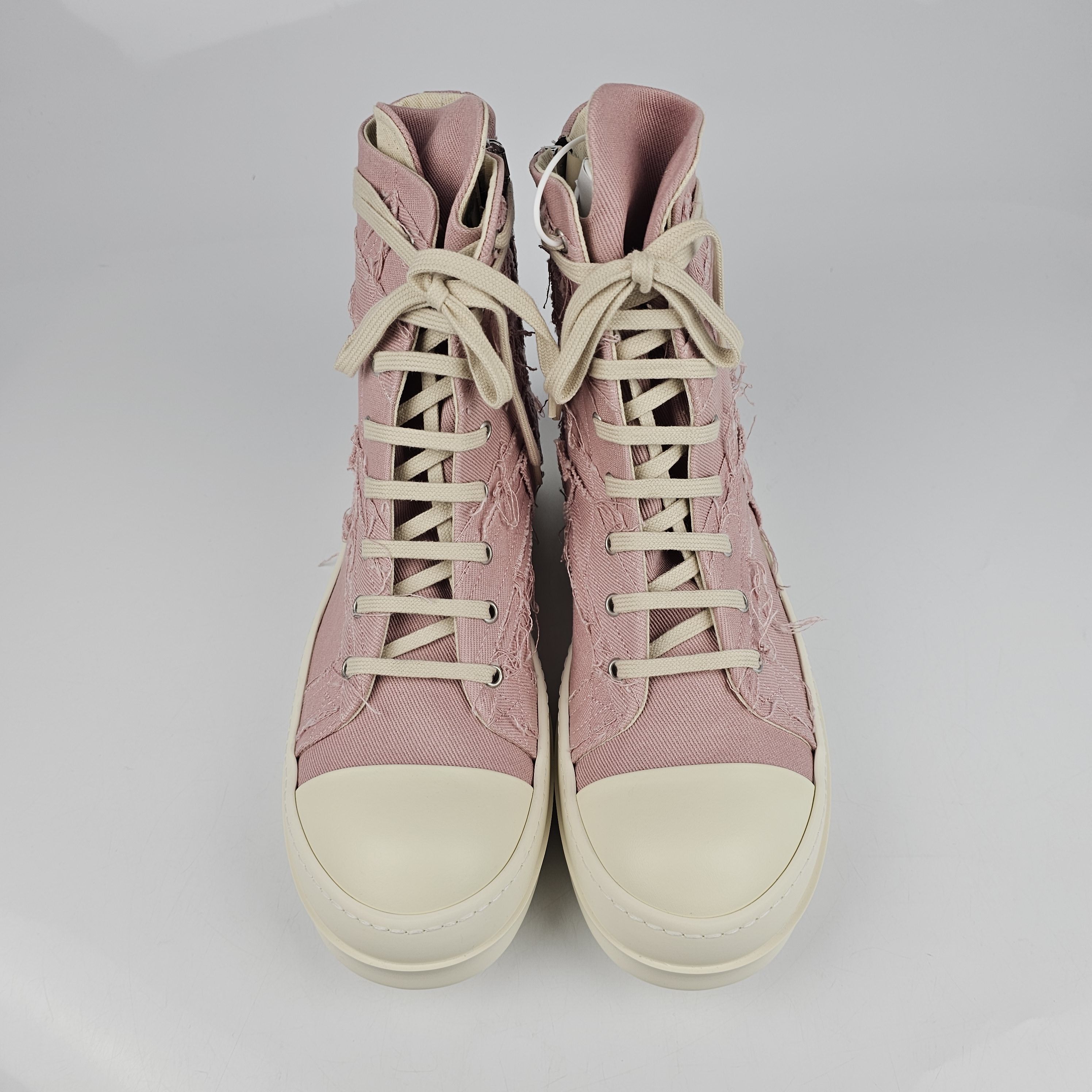 Rick Owens Drkshdw Rick Owens Ramones Slashed Faded Pink Sneakers SS23 Size 36 Size US 6 / IT 36 - 6 Thumbnail
