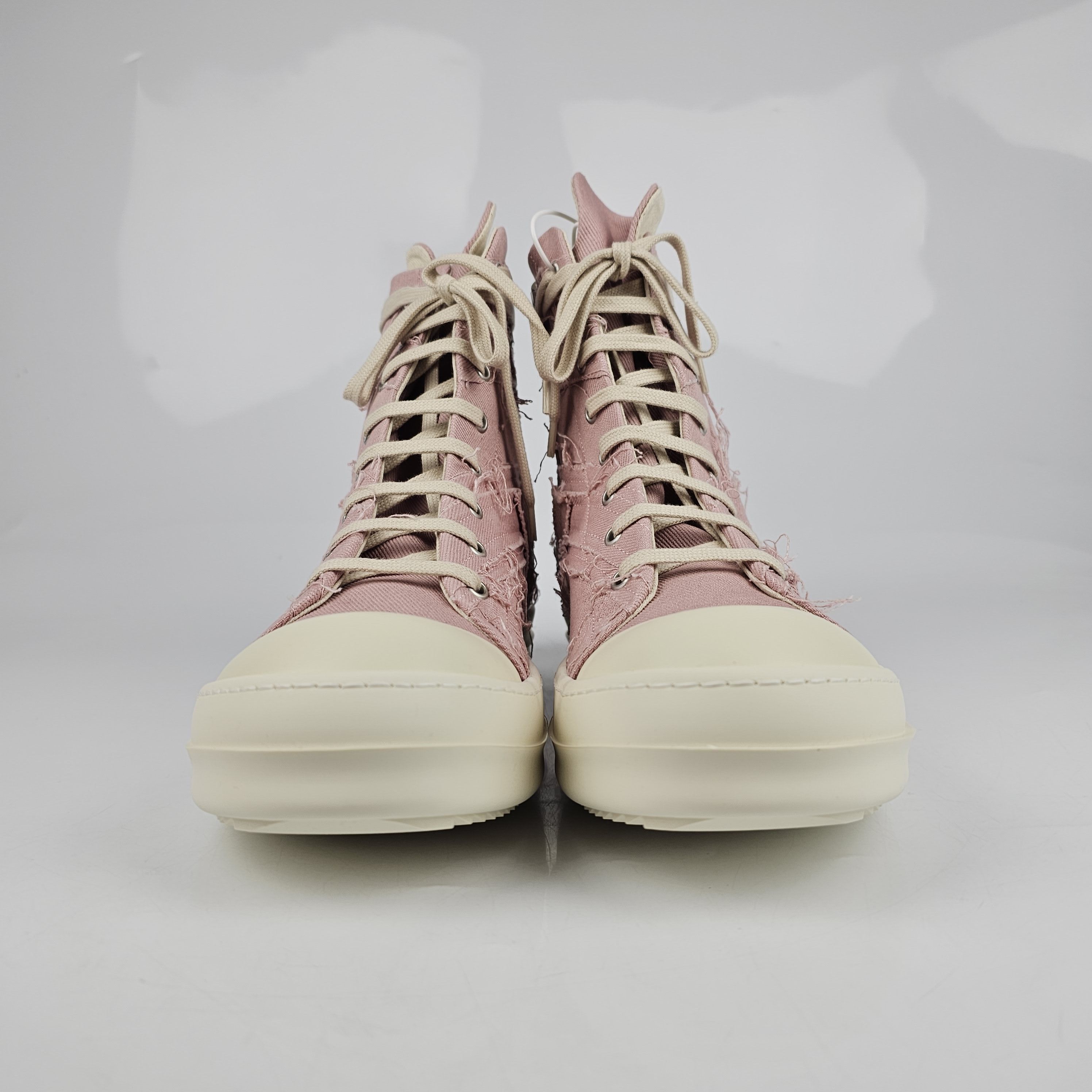 Rick Owens Drkshdw Rick Owens Ramones Slashed Faded Pink Sneakers SS23 Size 36 Size US 6 / IT 36 - 4 Thumbnail