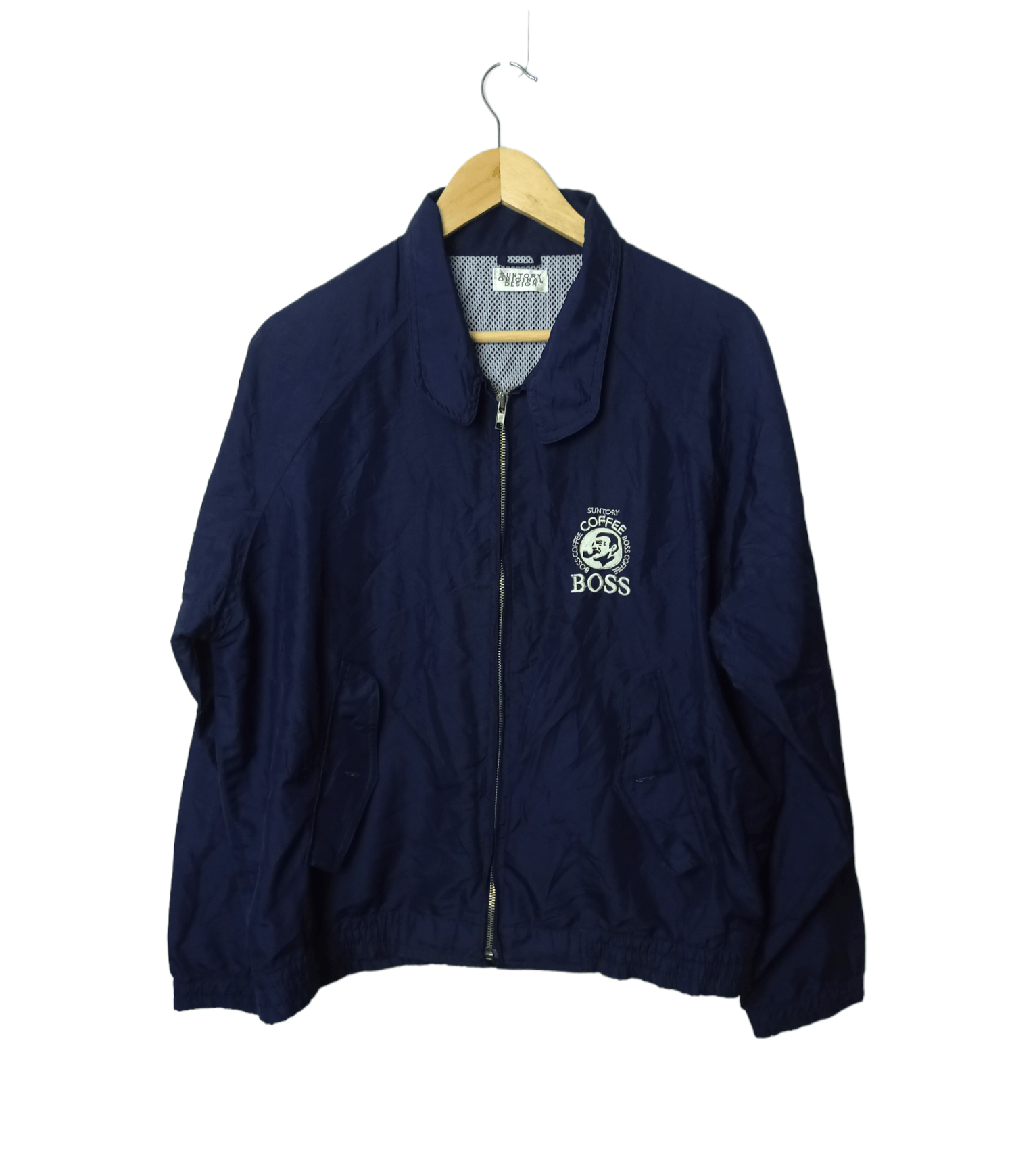 image of Vintage Suntory Original Design Coffee Boss Light Jacket in Blue, Men's (Size XL)