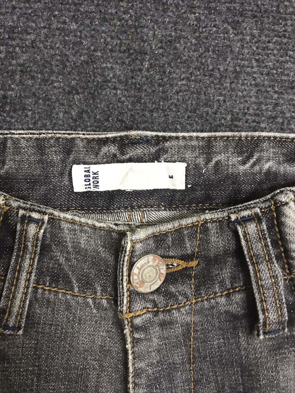 Japanese Brand GLOBAL WORK 3D 8 Pockets Cargo Jeans Size US 31 - 9 Thumbnail