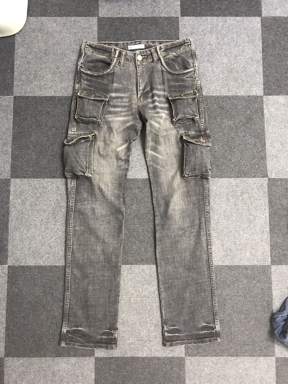 Japanese Brand GLOBAL WORK 3D 8 Pockets Cargo Jeans Size US 31 - 3 Thumbnail