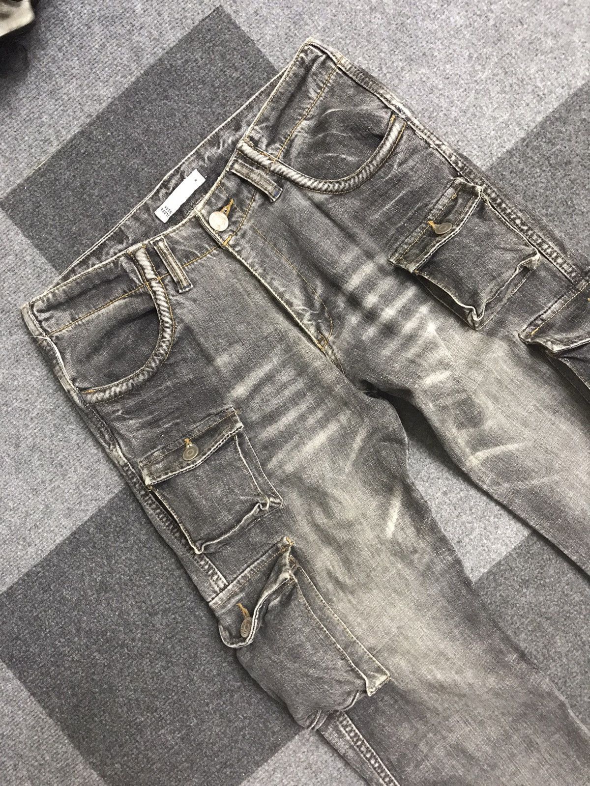 Japanese Brand GLOBAL WORK 3D 8 Pockets Cargo Jeans Size US 31 - 4 Thumbnail