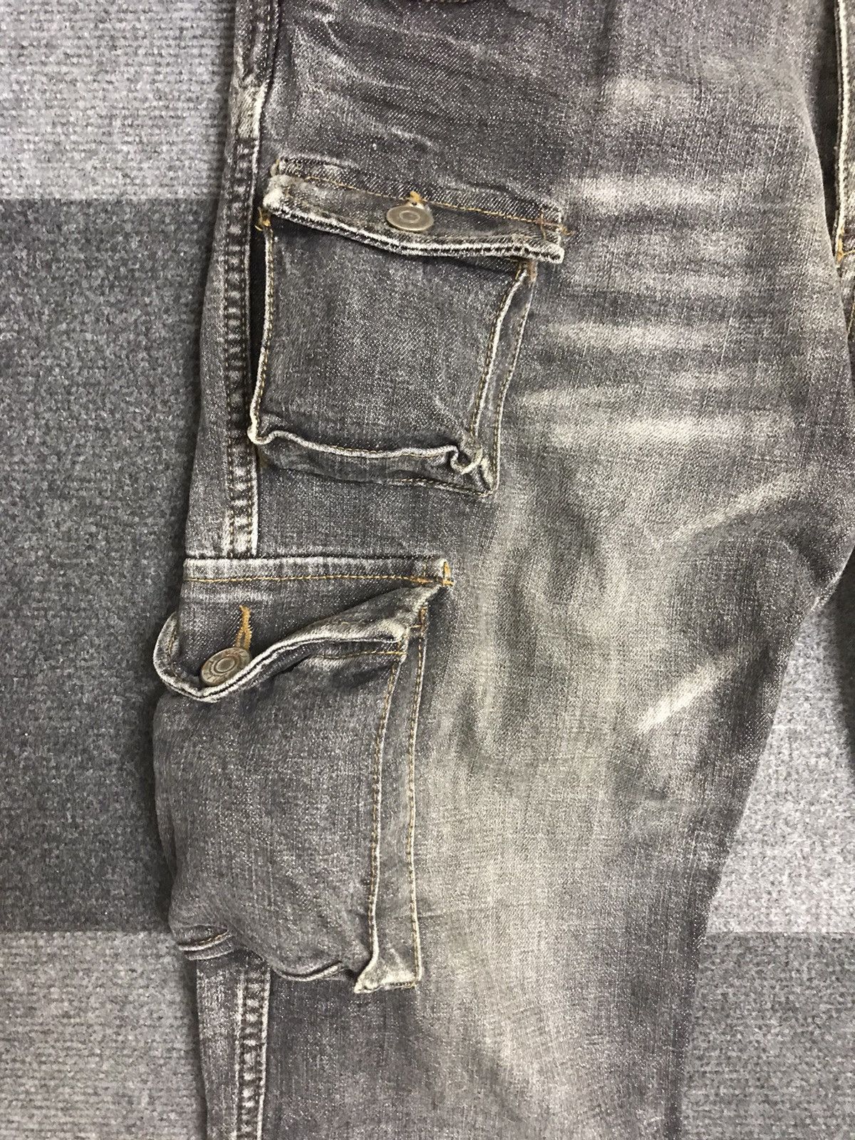 Japanese Brand GLOBAL WORK 3D 8 Pockets Cargo Jeans Size US 31 - 8 Thumbnail