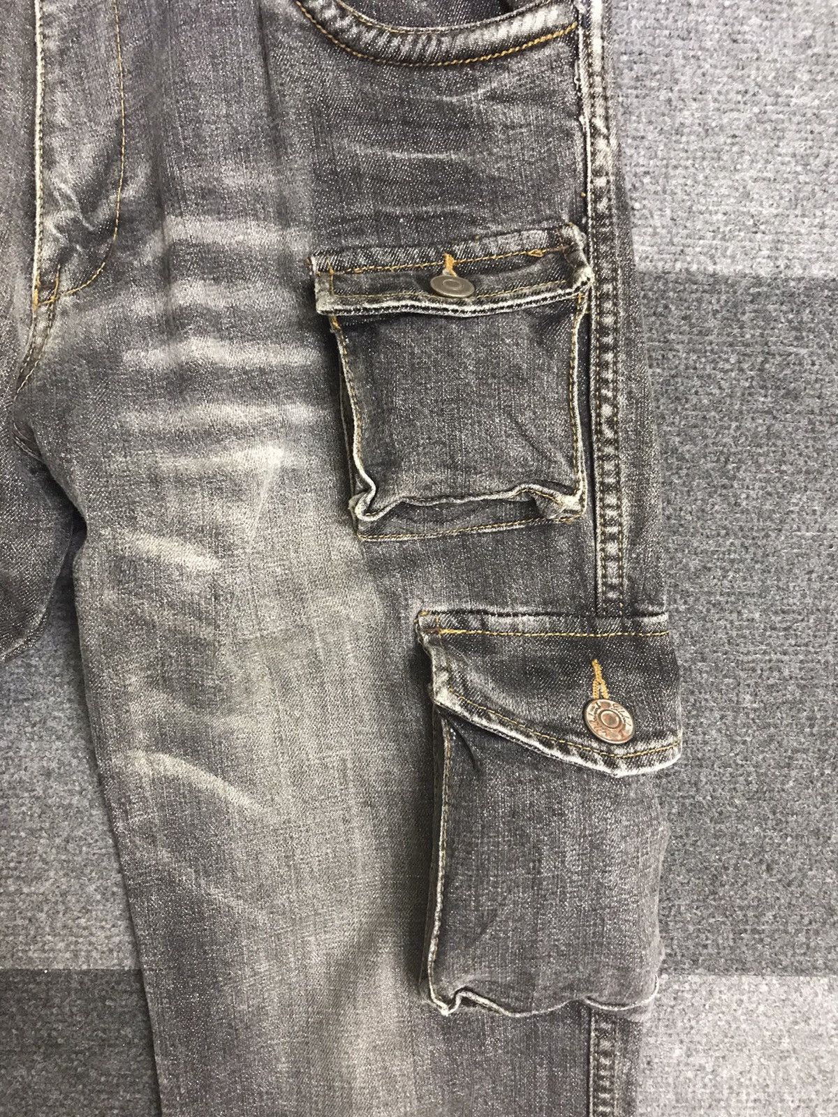 Japanese Brand GLOBAL WORK 3D 8 Pockets Cargo Jeans Size US 31 - 7 Thumbnail