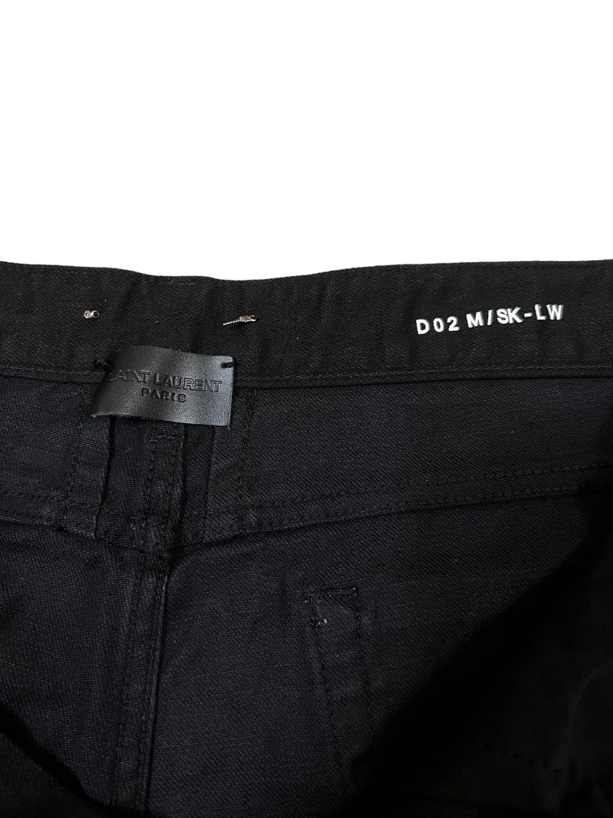 Saint Laurent Paris GRAIL🔥Saint Lauren Paris Super Black Distress Stretch Denim Size US 34 / EU 50 - 7 Thumbnail