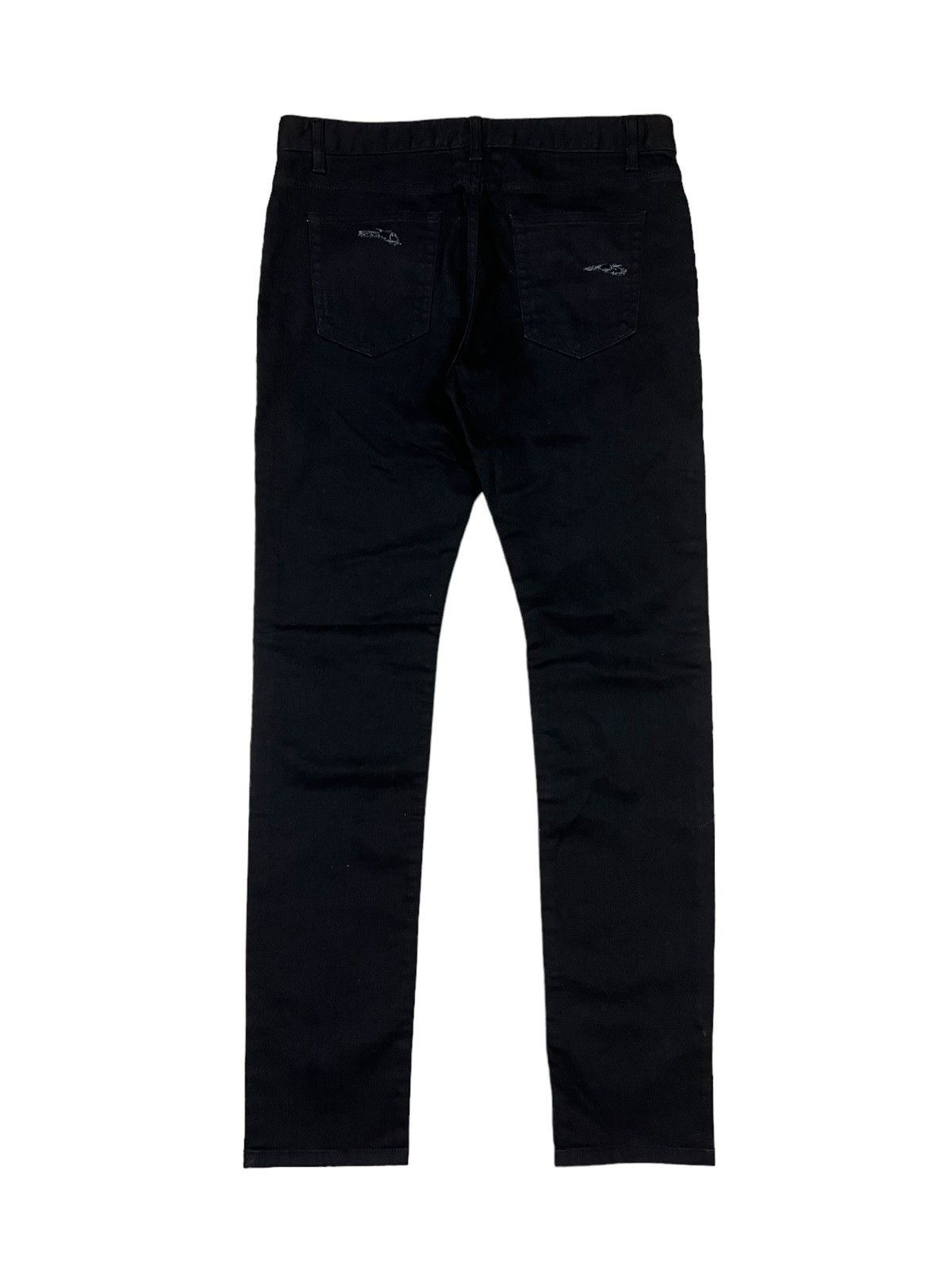 Saint Laurent Paris GRAIL🔥Saint Lauren Paris Super Black Distress Stretch Denim Size US 34 / EU 50 - 5 Thumbnail