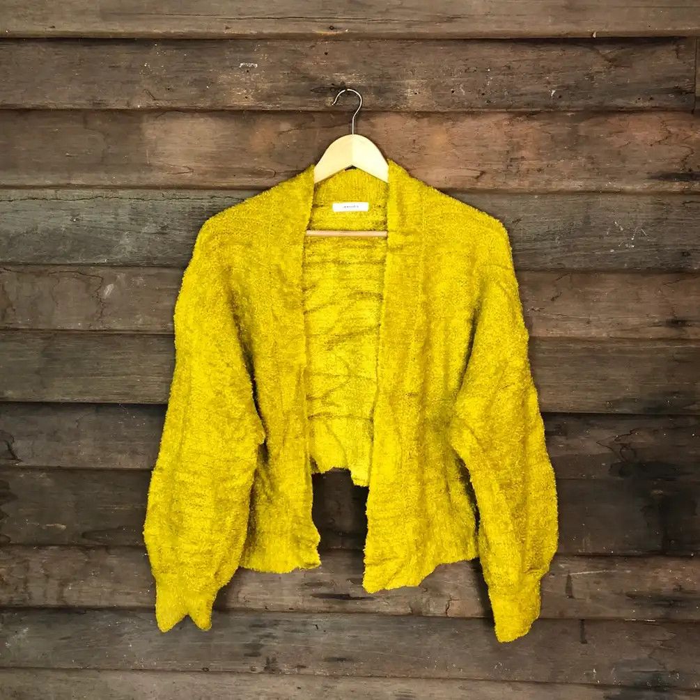 Oversized Jeansis Shag Shaggy Fur Mohair Knit Cardigan #6524