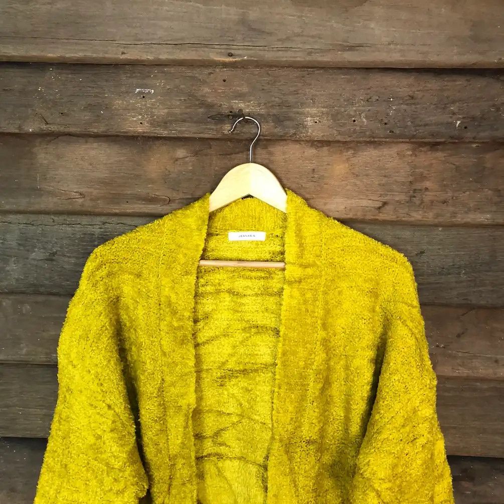 Aran Isles Knitwear × Japanese Brand Oversized Jeansis Shag Shaggy Fur Mohair Knit Cardigan #6524 Size 3XL / US 20-22 - 2 Thumbnail