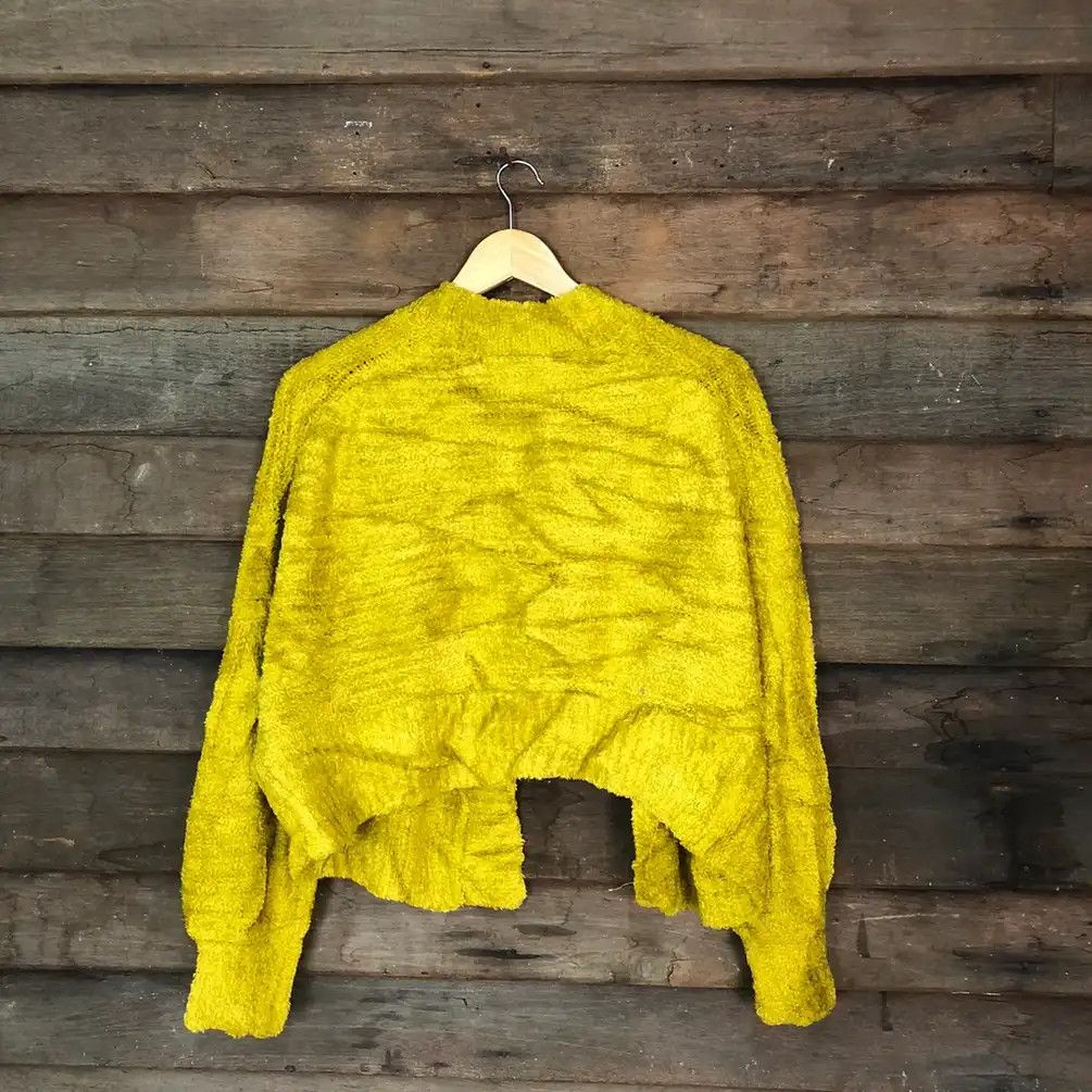 Aran Isles Knitwear × Japanese Brand Oversized Jeansis Shag Shaggy Fur Mohair Knit Cardigan #6524 Size 3XL / US 20-22 - 8 Thumbnail