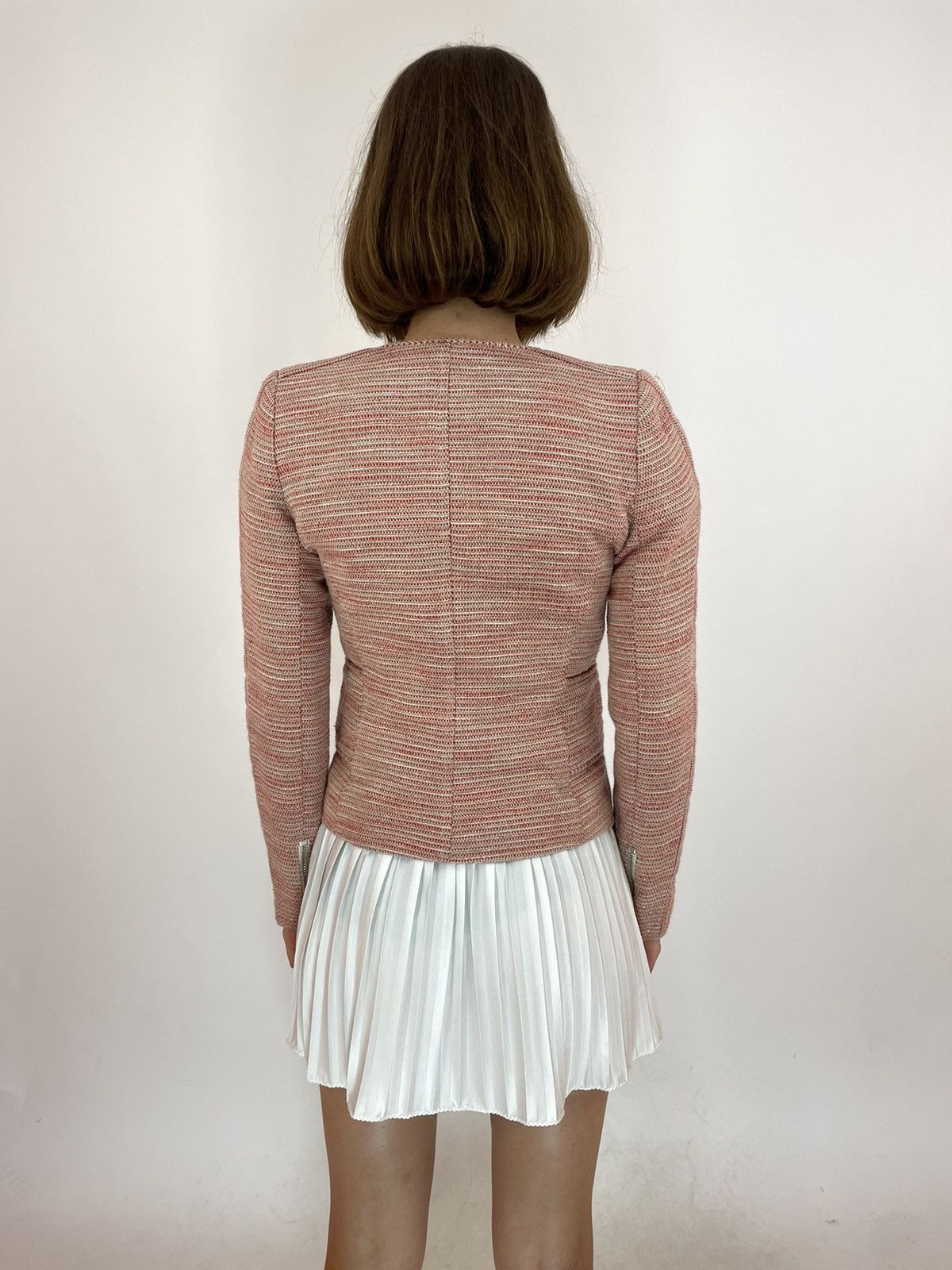 Iro IRO Pink blazer jacket tweed & lurex fabric Womens size 0/XS Size XS / US 0-2 / IT 36-38 - 4 Thumbnail