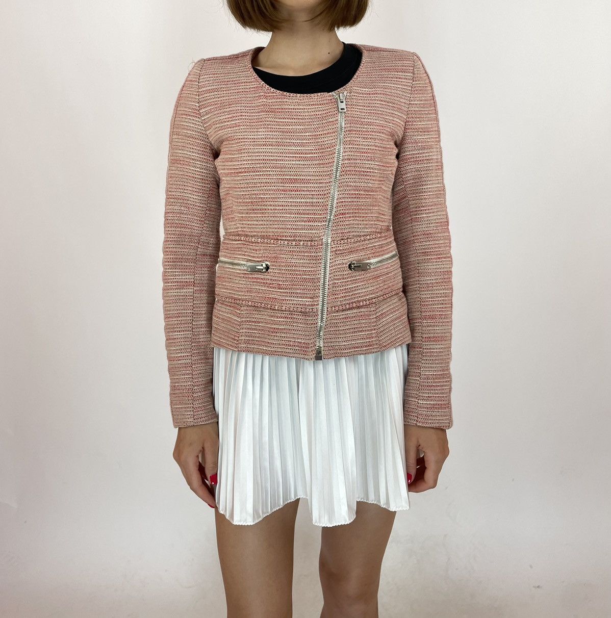Iro IRO Pink blazer jacket tweed & lurex fabric Womens size 0/XS Size XS / US 0-2 / IT 36-38 - 1 Thumbnail