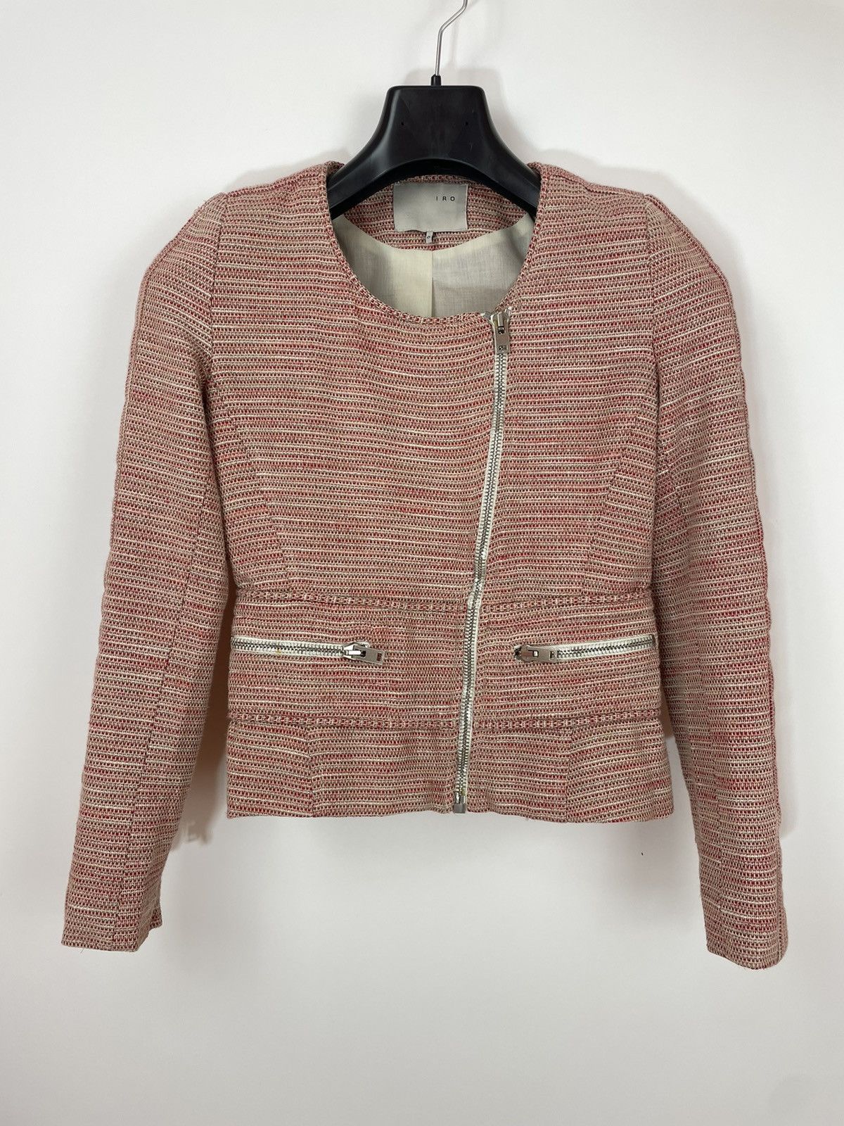Iro IRO Pink blazer jacket tweed & lurex fabric Womens size 0/XS Size XS / US 0-2 / IT 36-38 - 7 Thumbnail