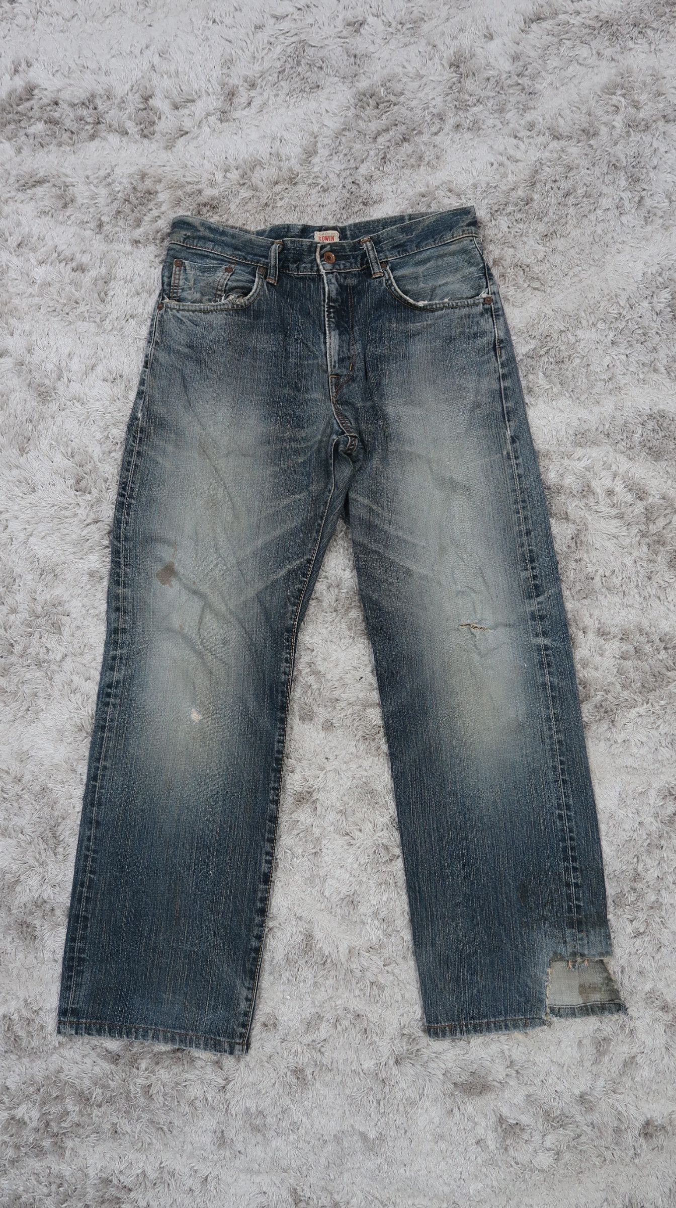 Edwin Vintage Edwin 505z Selvedge Distressed Jeans Size US 32 / EU 48 - 3 Thumbnail