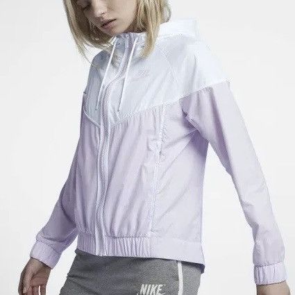 Nike Nike Purple & White Windrunner Hooded Windbreaker Size S / US 4 / IT 40 - 3 Thumbnail