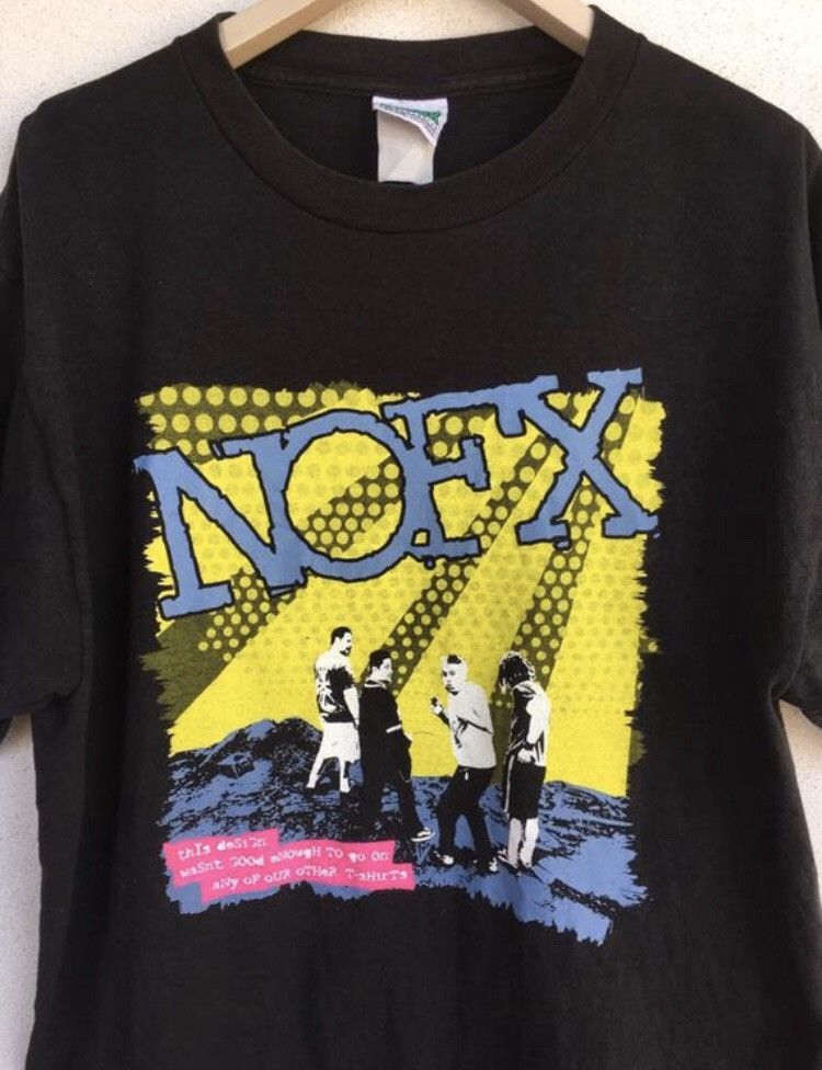 Band Tees × Vintage Vintage 90s Nofx punk band Size US L / EU 52-54 / 3 - 3 Thumbnail