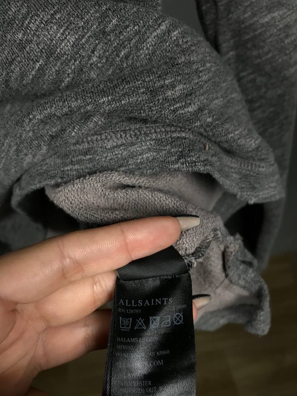 Allsaints Allsaints luxury streetwear gray oversized sweatshirt Size US M / EU 48-50 / 2 - 5 Thumbnail