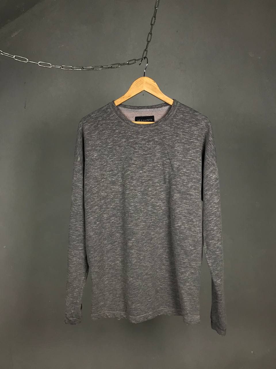 Allsaints Allsaints luxury streetwear gray oversized sweatshirt Size US M / EU 48-50 / 2 - 1 Thumbnail