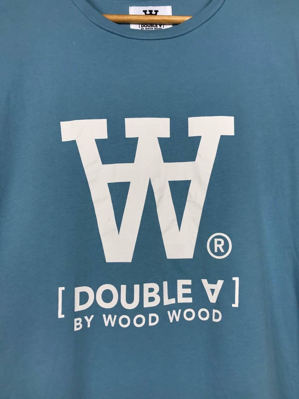 Wood Wood Wood Wood double A luxury streetwear center logo tee Size US M / EU 48-50 / 2 - 3 Thumbnail