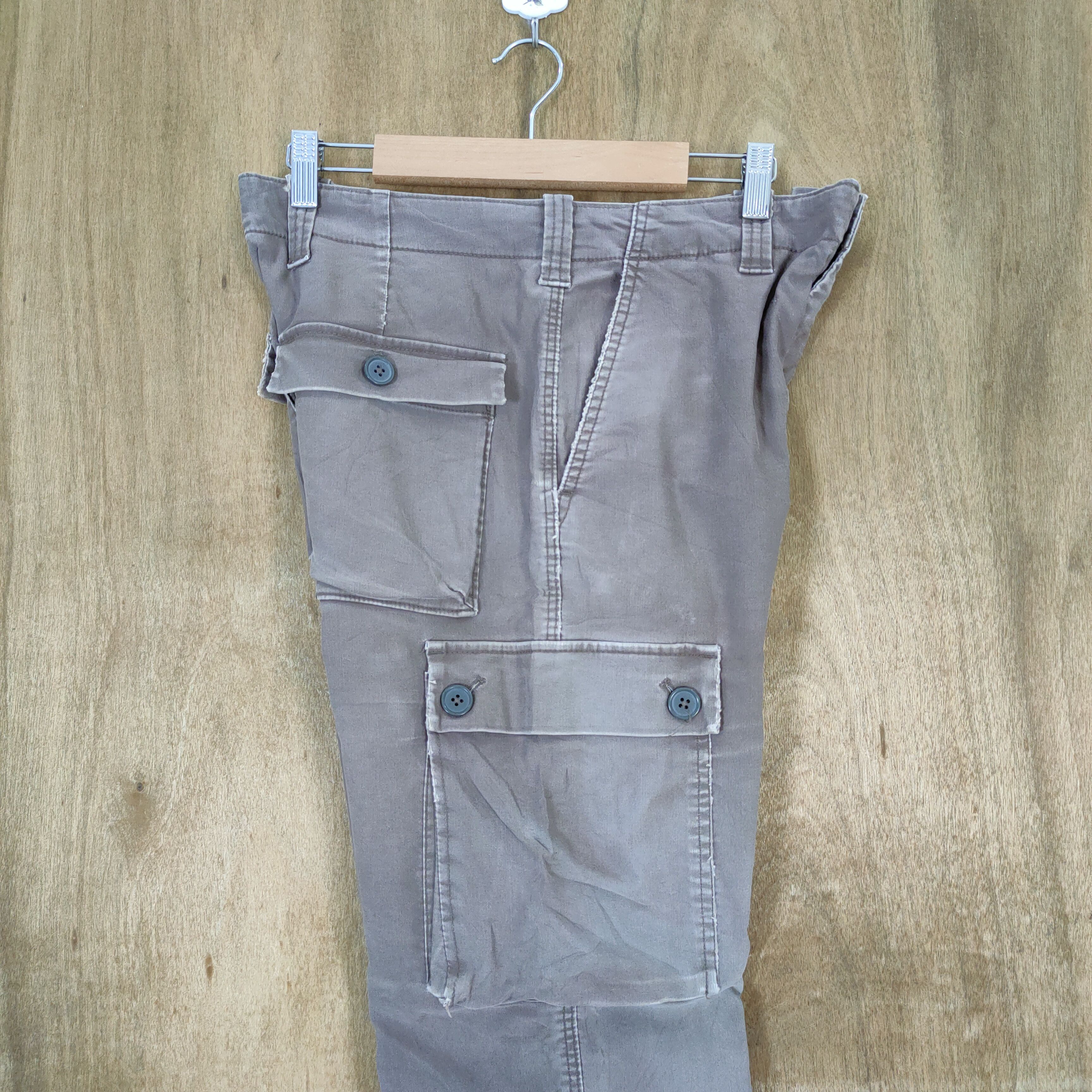 Japanese Brand VINTAGE JAPANESE MUD WASHED FADED BROWN CARGO PANTS Size US 30 / EU 46 - 17 Thumbnail
