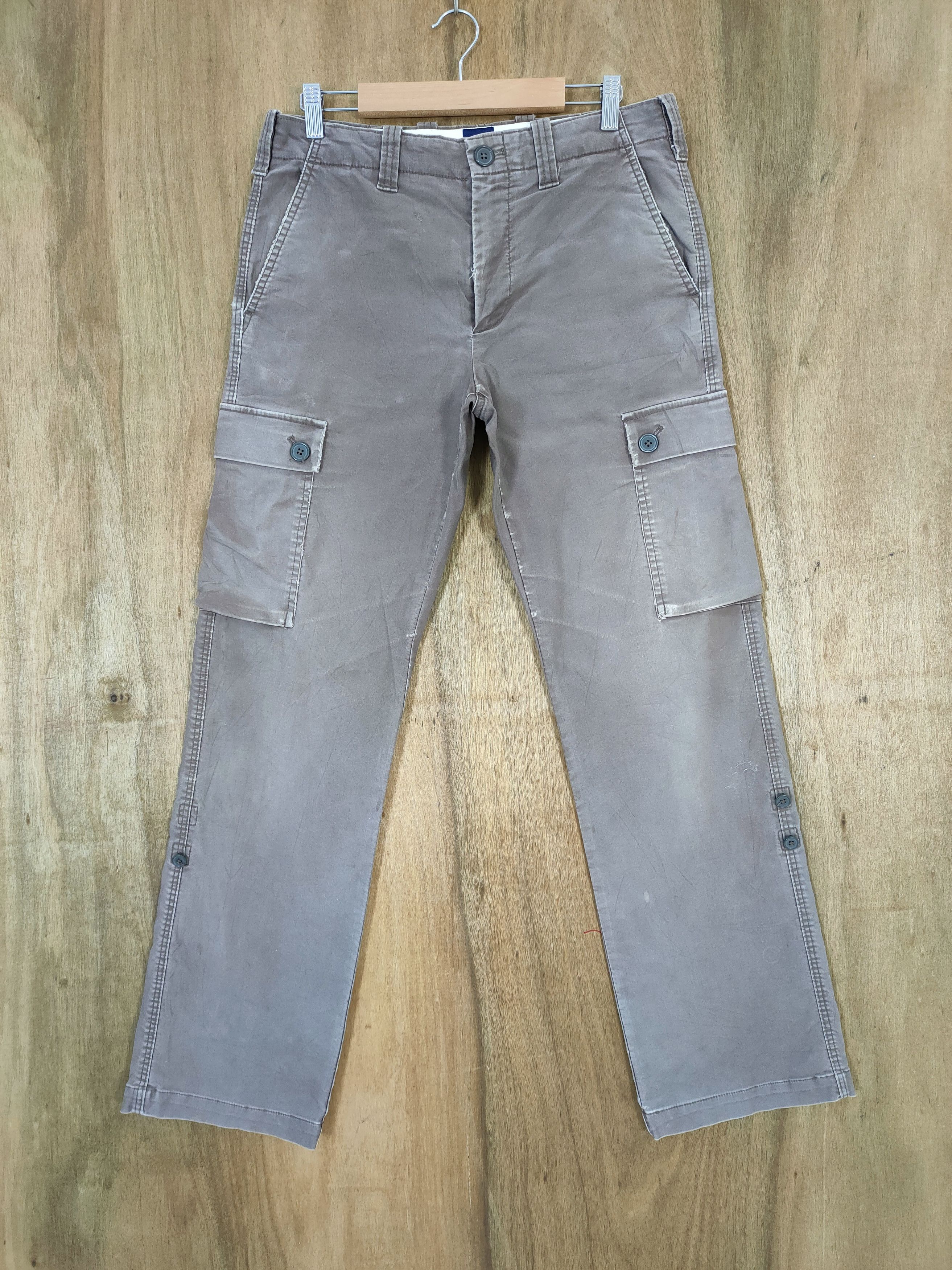 Japanese Brand VINTAGE JAPANESE MUD WASHED FADED BROWN CARGO PANTS Size US 30 / EU 46 - 1 Thumbnail