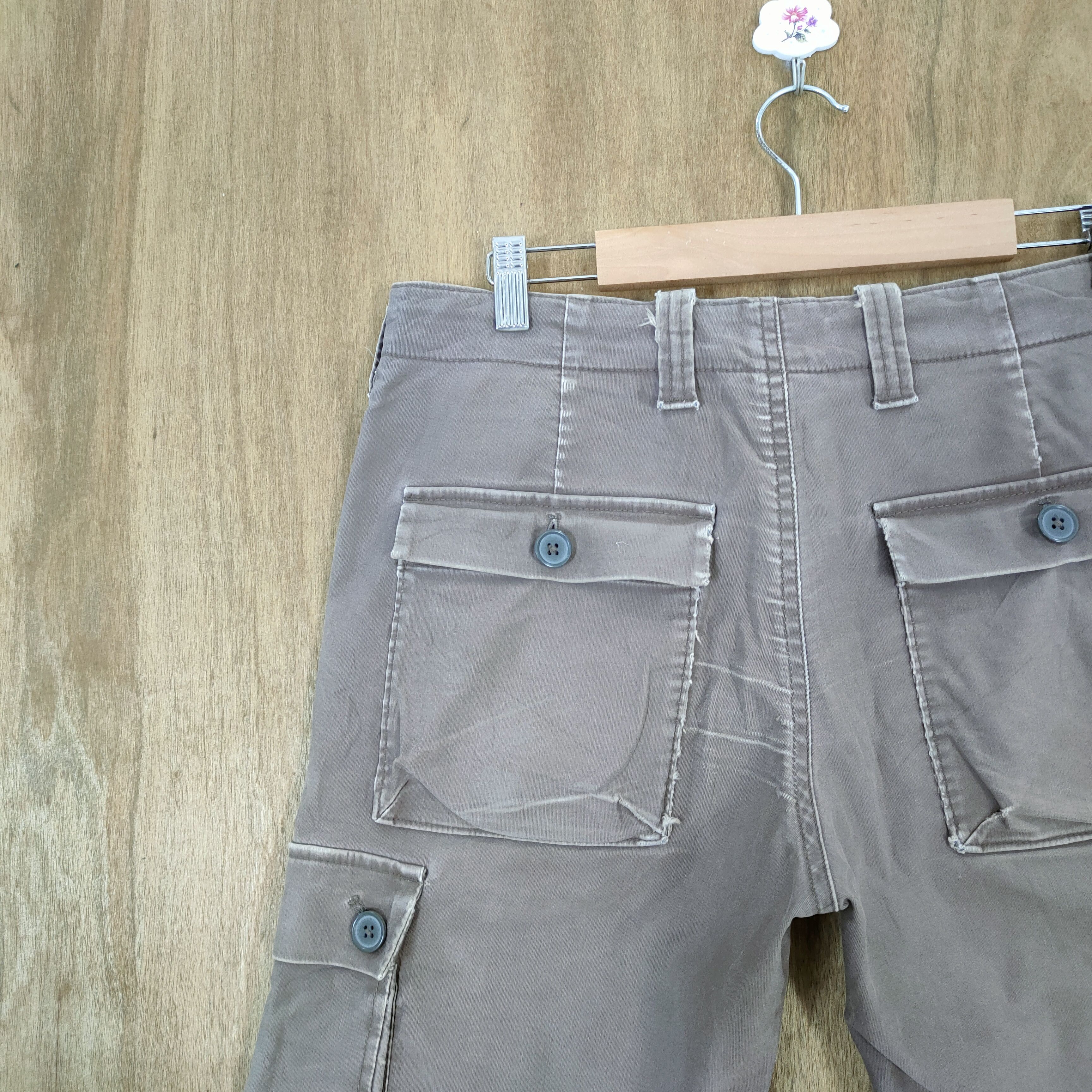 Japanese Brand VINTAGE JAPANESE MUD WASHED FADED BROWN CARGO PANTS Size US 30 / EU 46 - 12 Thumbnail
