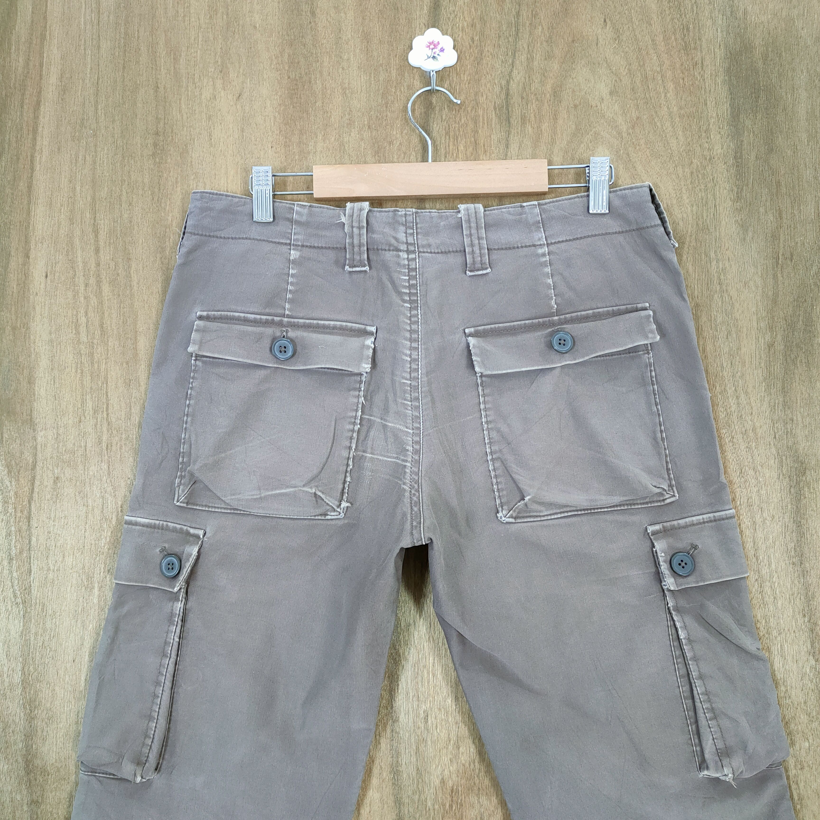 Japanese Brand VINTAGE JAPANESE MUD WASHED FADED BROWN CARGO PANTS Size US 30 / EU 46 - 10 Thumbnail