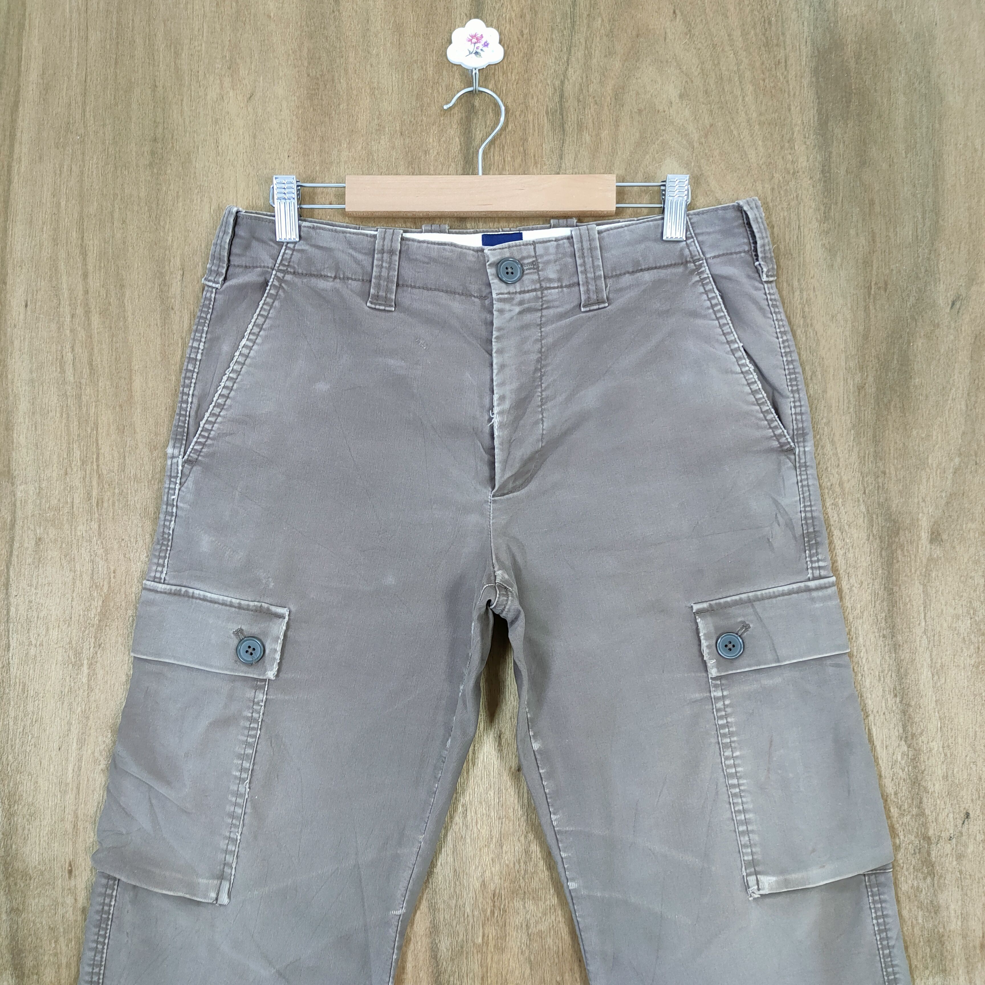 Japanese Brand VINTAGE JAPANESE MUD WASHED FADED BROWN CARGO PANTS Size US 30 / EU 46 - 2 Thumbnail
