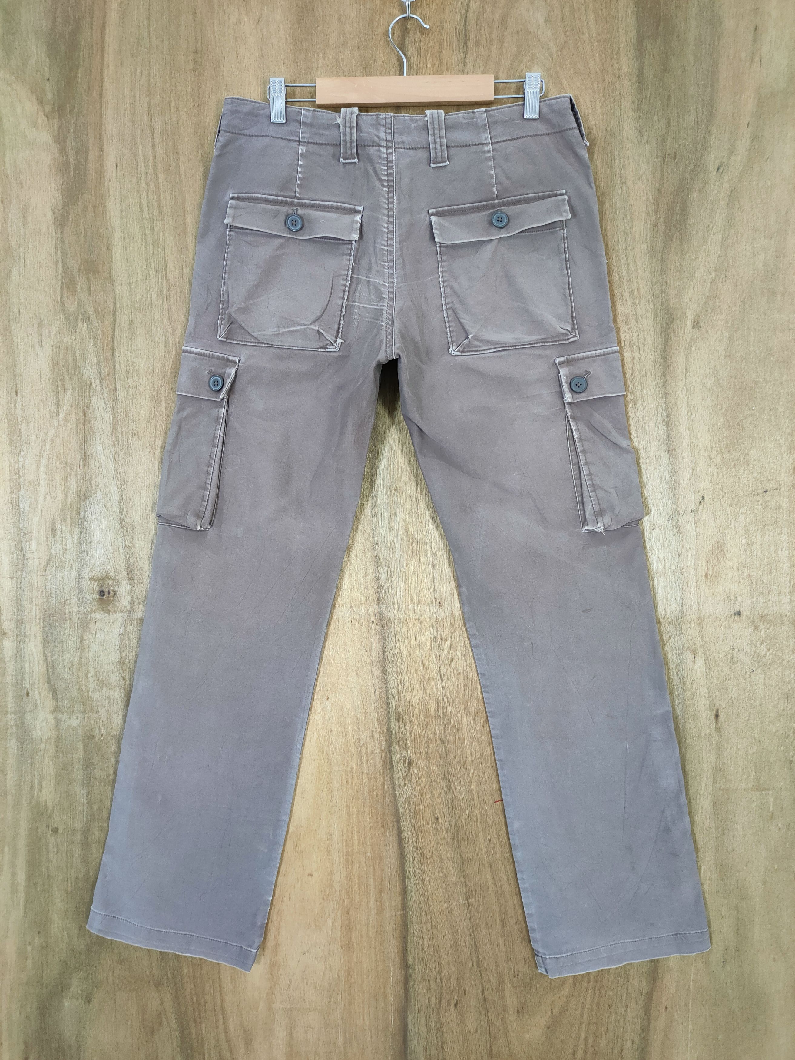 Japanese Brand VINTAGE JAPANESE MUD WASHED FADED BROWN CARGO PANTS Size US 30 / EU 46 - 9 Thumbnail