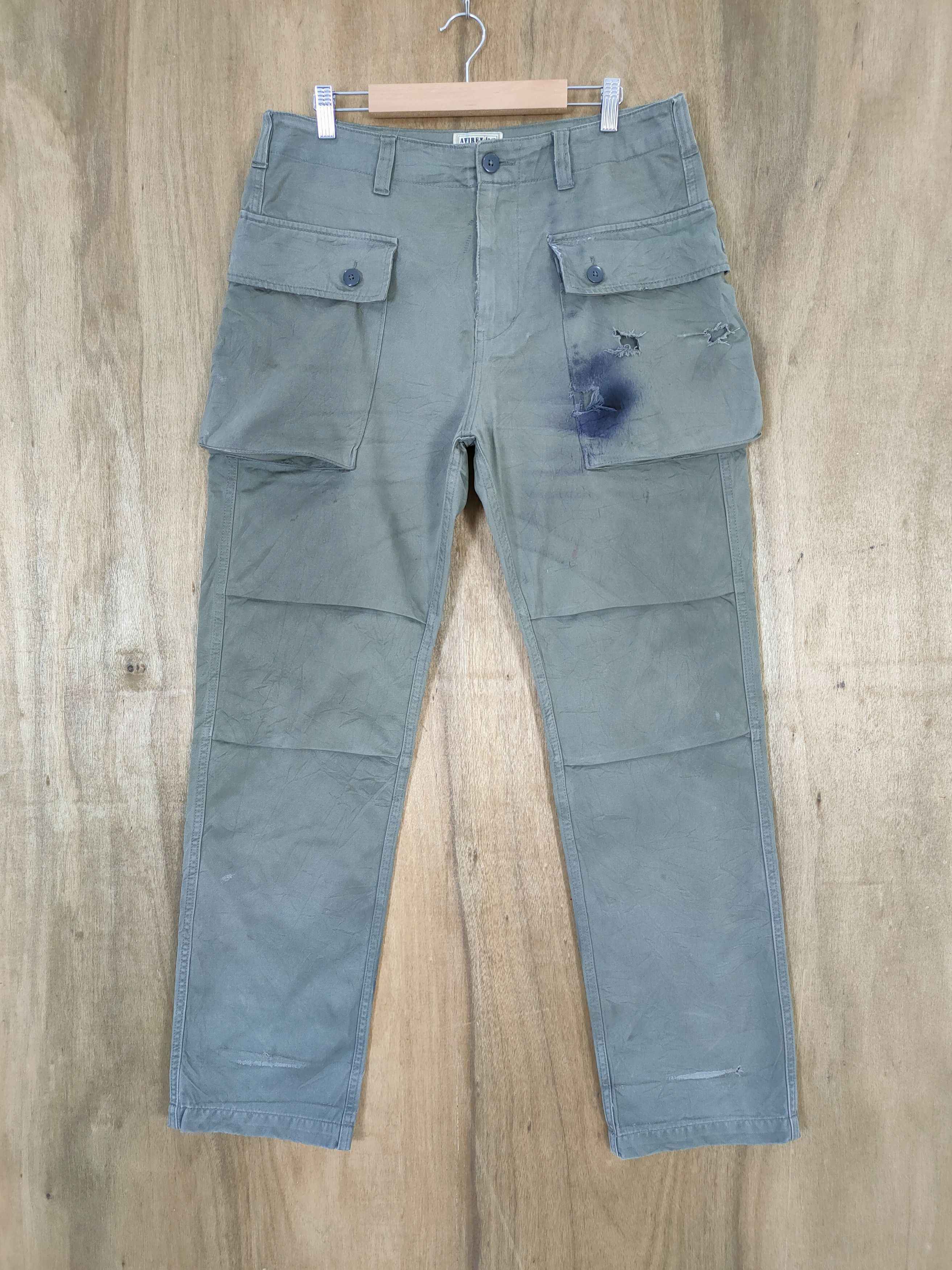 Avirex VINTAGE AVIREX DISTRESSED CARGO PANTS Size US 34 / EU 50 - 1 Thumbnail