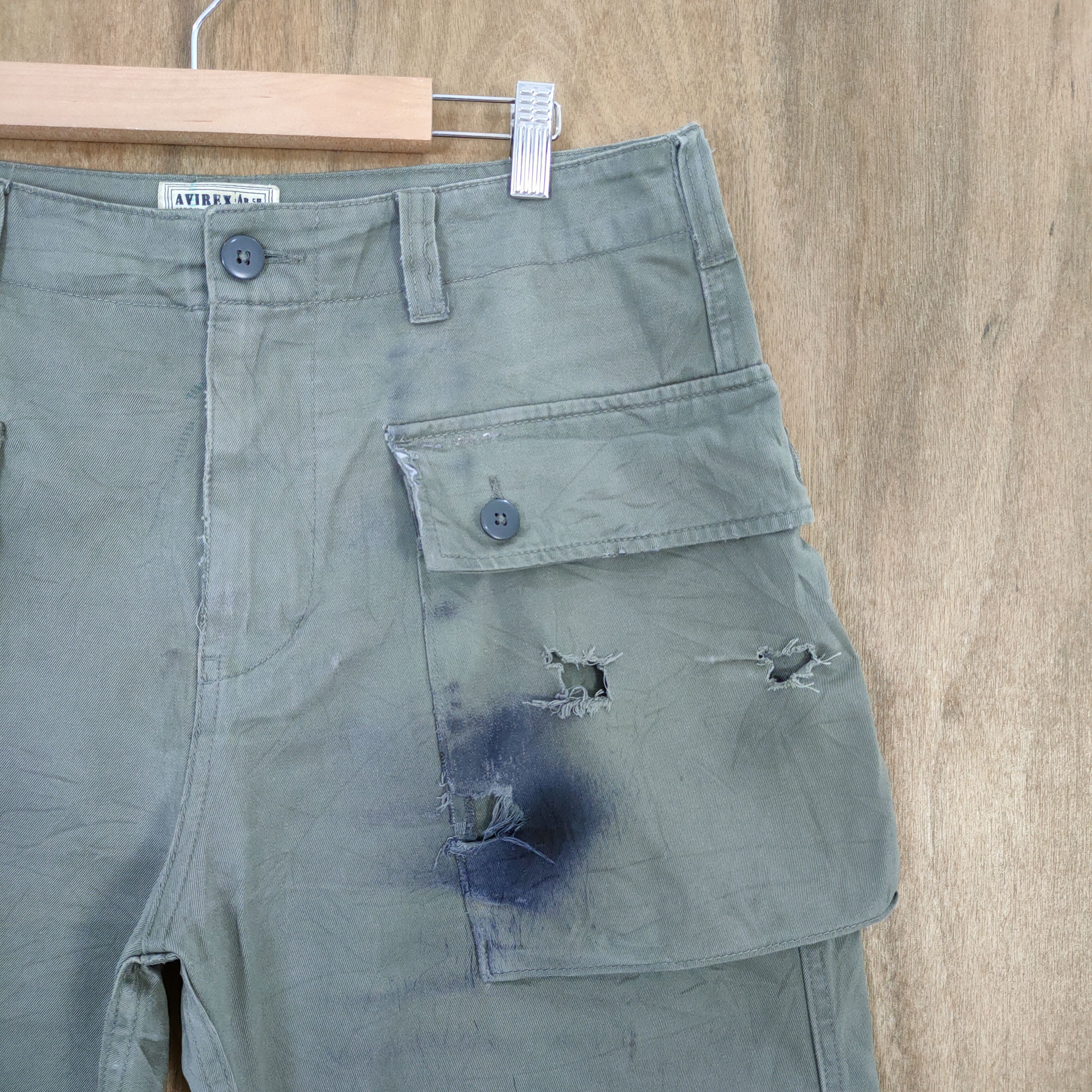 Avirex VINTAGE AVIREX DISTRESSED CARGO PANTS Size US 34 / EU 50 - 4 Thumbnail