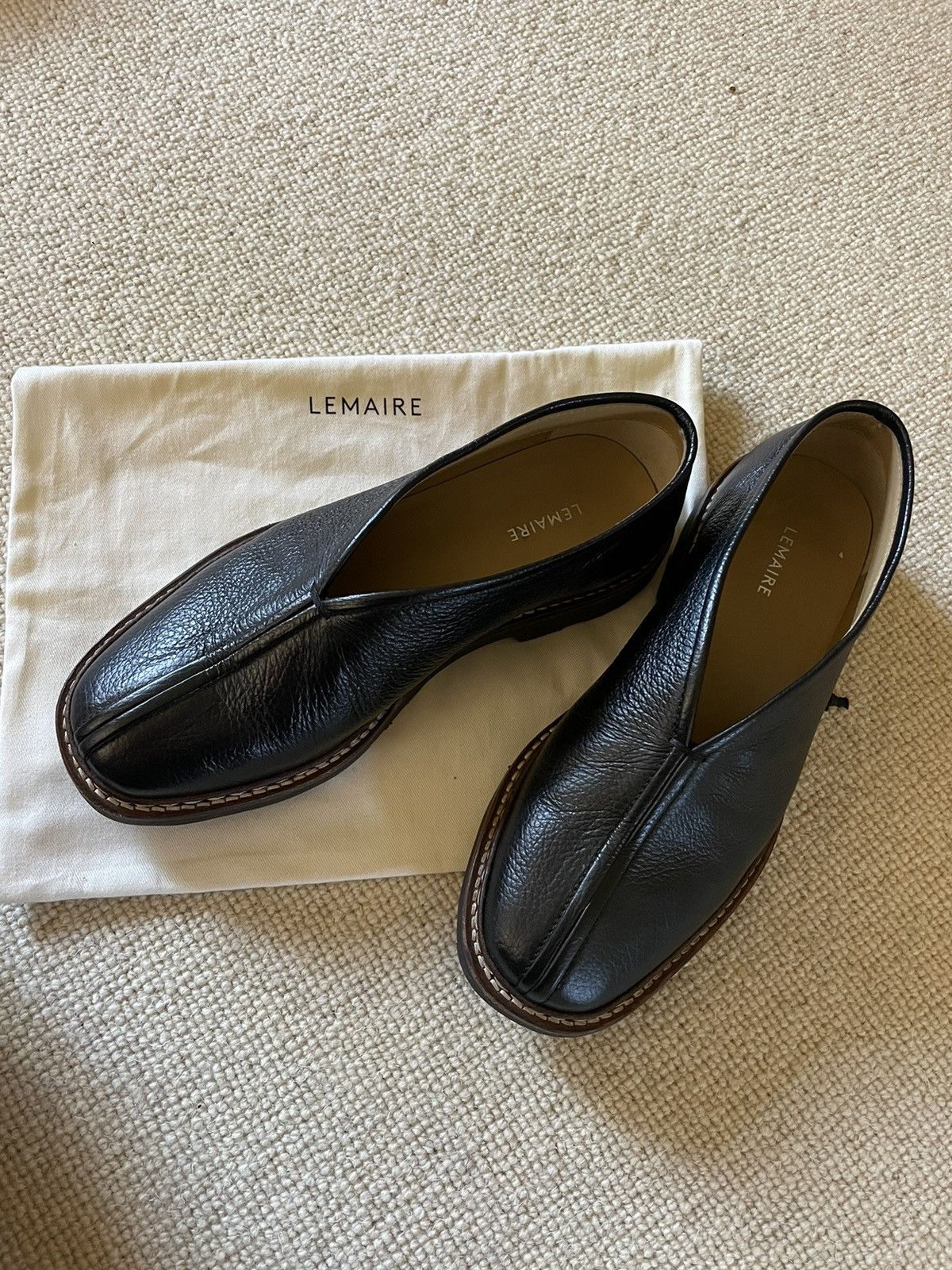 lemaire heeled loafers