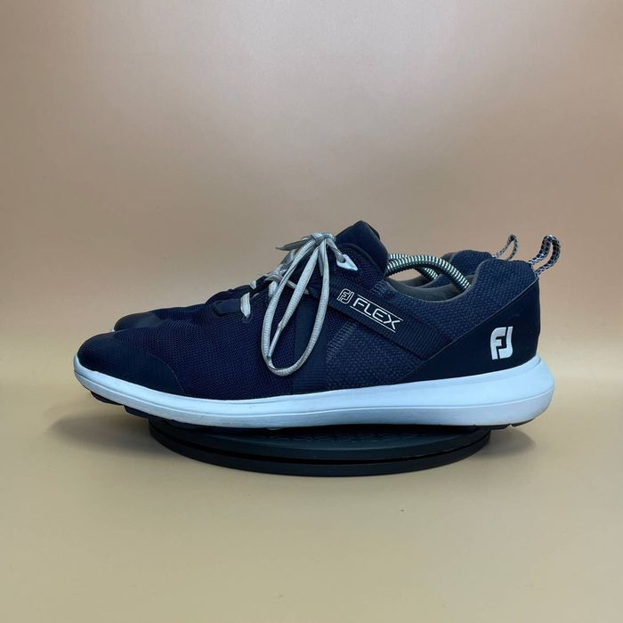 Footjoy Mens Footjoy FJ Flex Spikeless Golf Shoes Size 12 Blue White