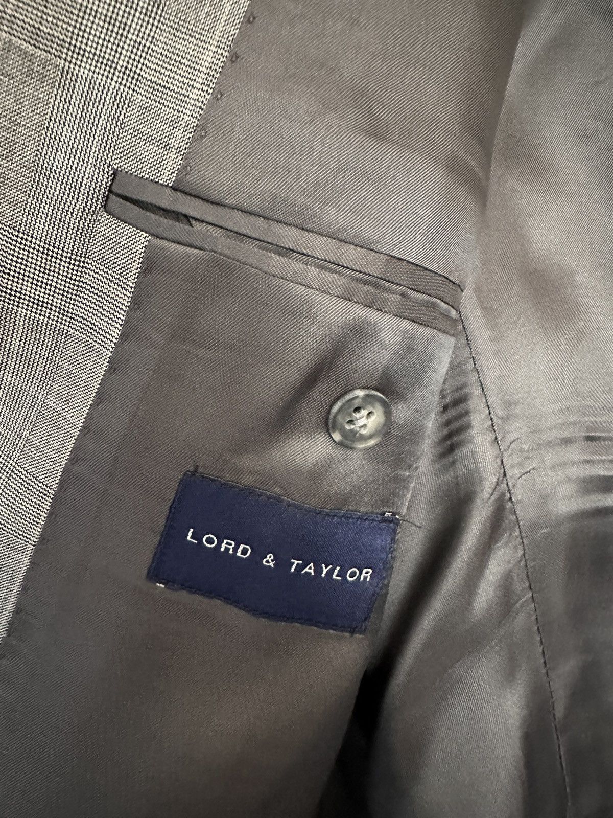 Lauren Ralph Lauren × Ralph Lauren × Vintage Vintage Ralph Lauren Wool Grey Checkered Blazer Jacket 42R Size 42R - 10 Thumbnail