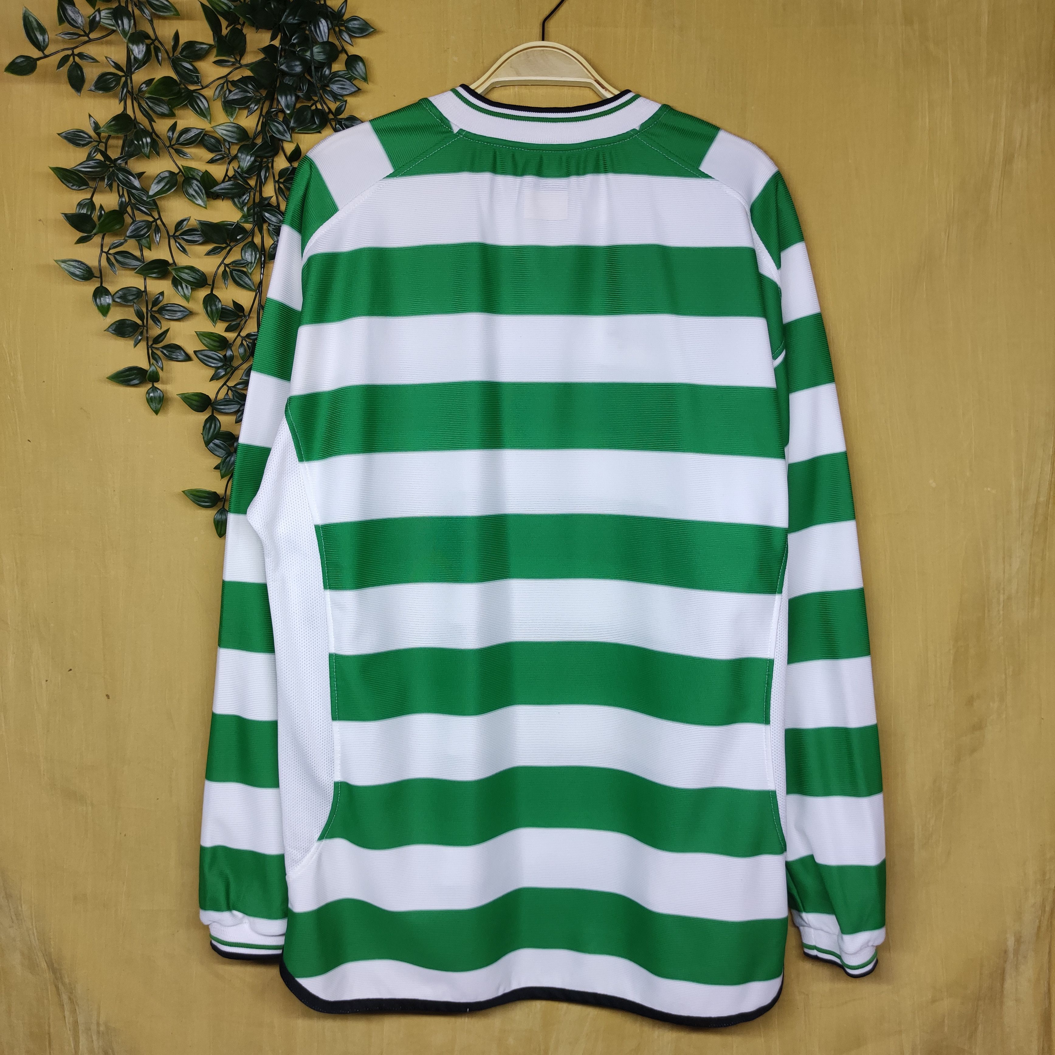 Maillot Umbro Glasgow Celtic FC Domicile 2001-2003, Vert, Taille L Homme, Manches Longues