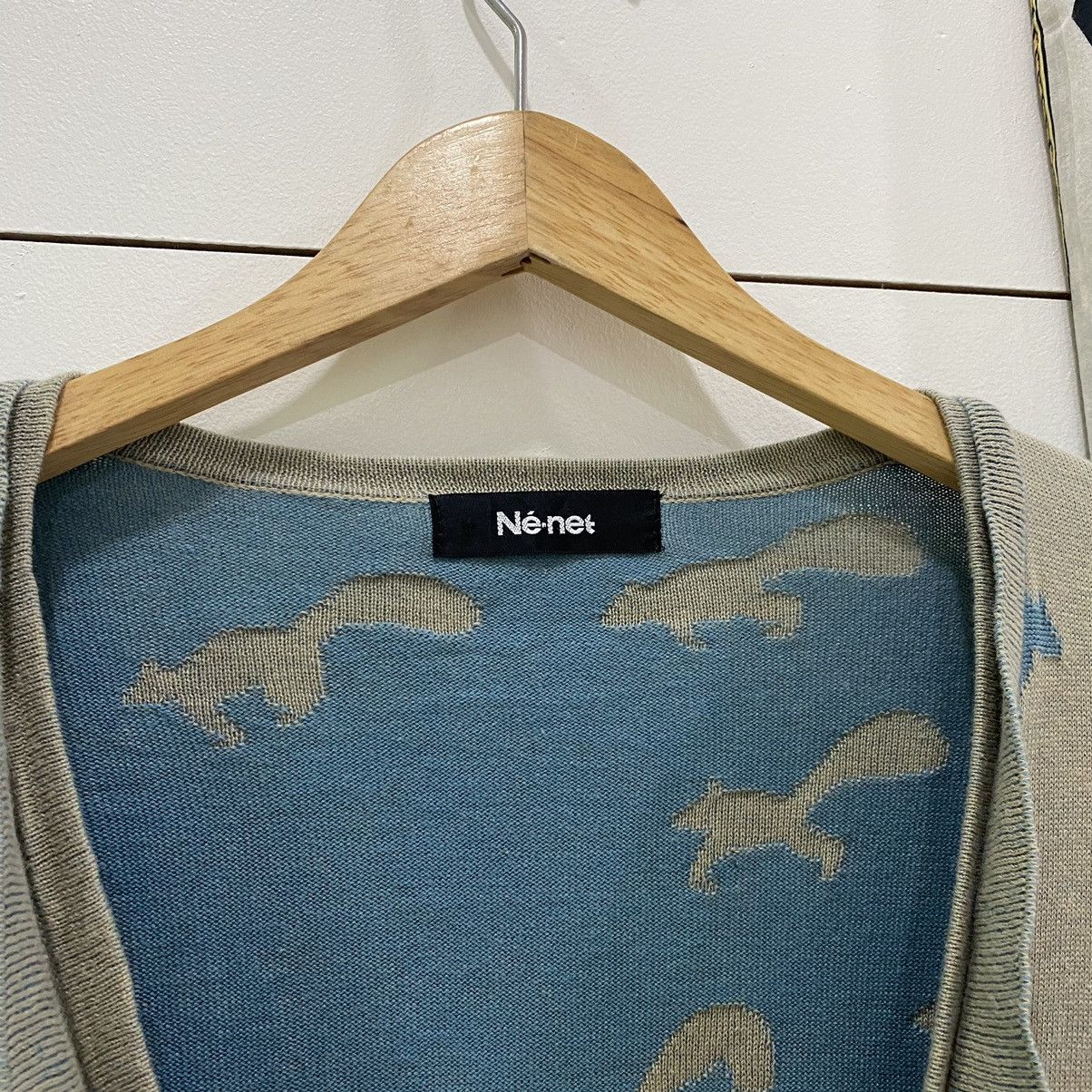 Issey Miyake × Japanese Brand × Ne-Net Ne-net by Issey Miyake Squirrel Fullprint Cardigan Size US M / EU 48-50 / 2 - 5 Thumbnail