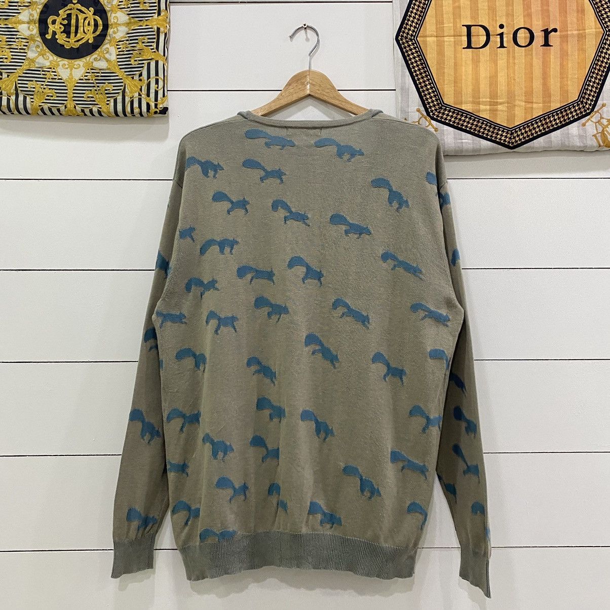 Issey Miyake × Japanese Brand × Ne-Net Ne-net by Issey Miyake Squirrel Fullprint Cardigan Size US M / EU 48-50 / 2 - 7 Thumbnail
