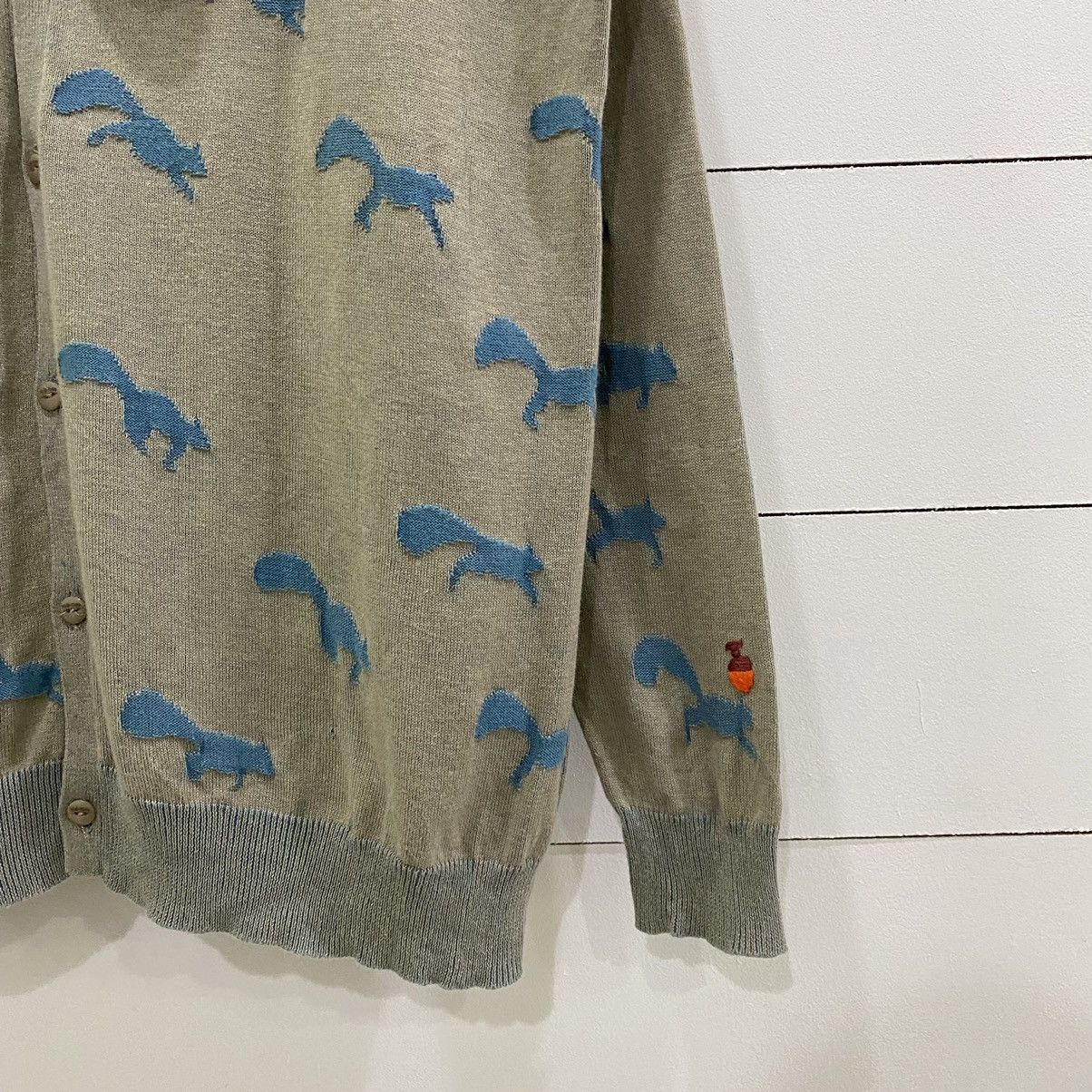 Issey Miyake × Japanese Brand × Ne-Net Ne-net by Issey Miyake Squirrel Fullprint Cardigan Size US M / EU 48-50 / 2 - 6 Thumbnail