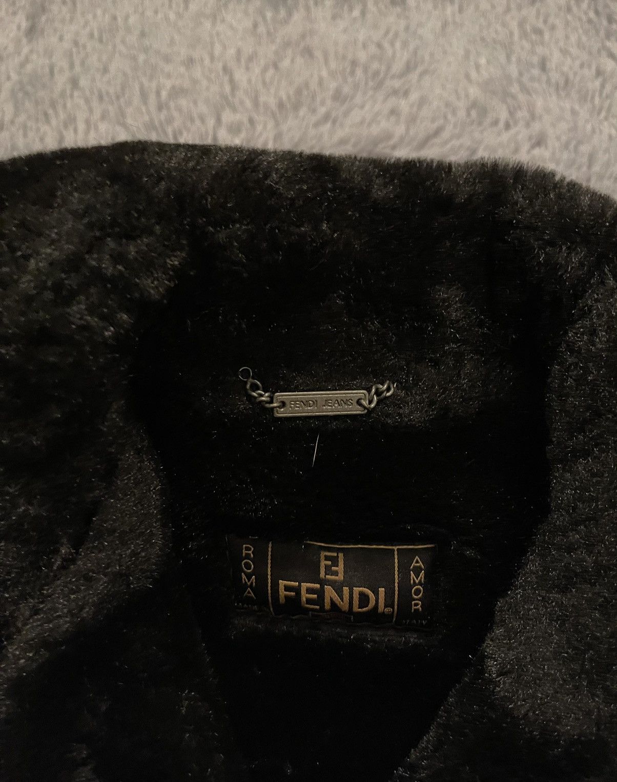 Fendi × Vintage Fendi vintage monogram multilogo fur coat Size L / US 10 / IT 46 - 9 Thumbnail