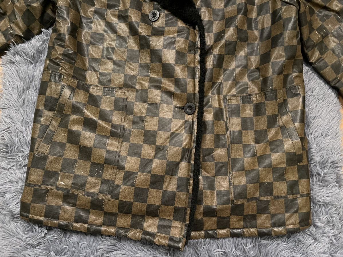 Fendi × Vintage Fendi vintage monogram multilogo fur coat Size L / US 10 / IT 46 - 10 Thumbnail