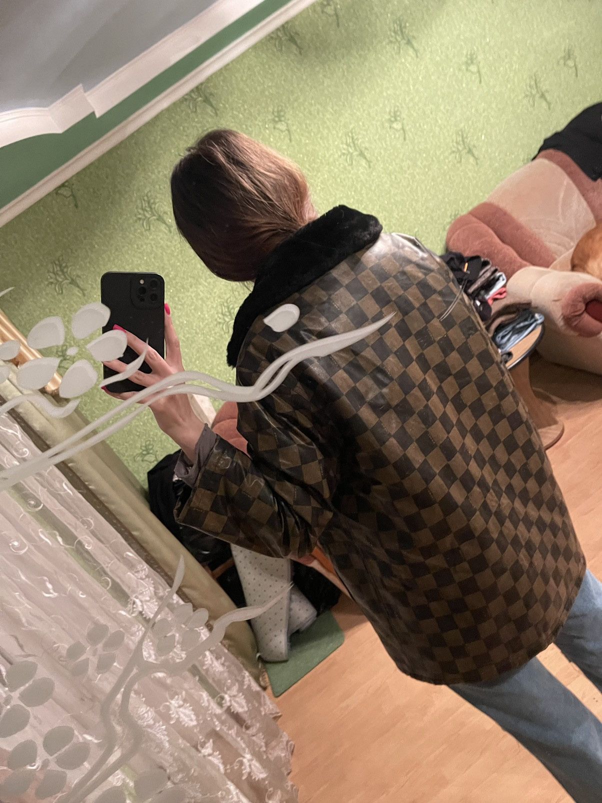Fendi × Vintage Fendi vintage monogram multilogo fur coat Size L / US 10 / IT 46 - 3 Thumbnail