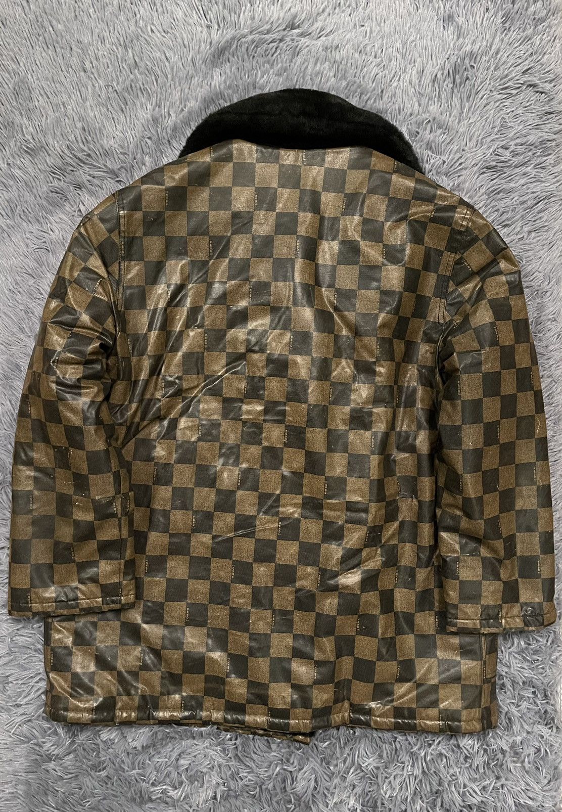 Fendi × Vintage Fendi vintage monogram multilogo fur coat Size L / US 10 / IT 46 - 18 Thumbnail
