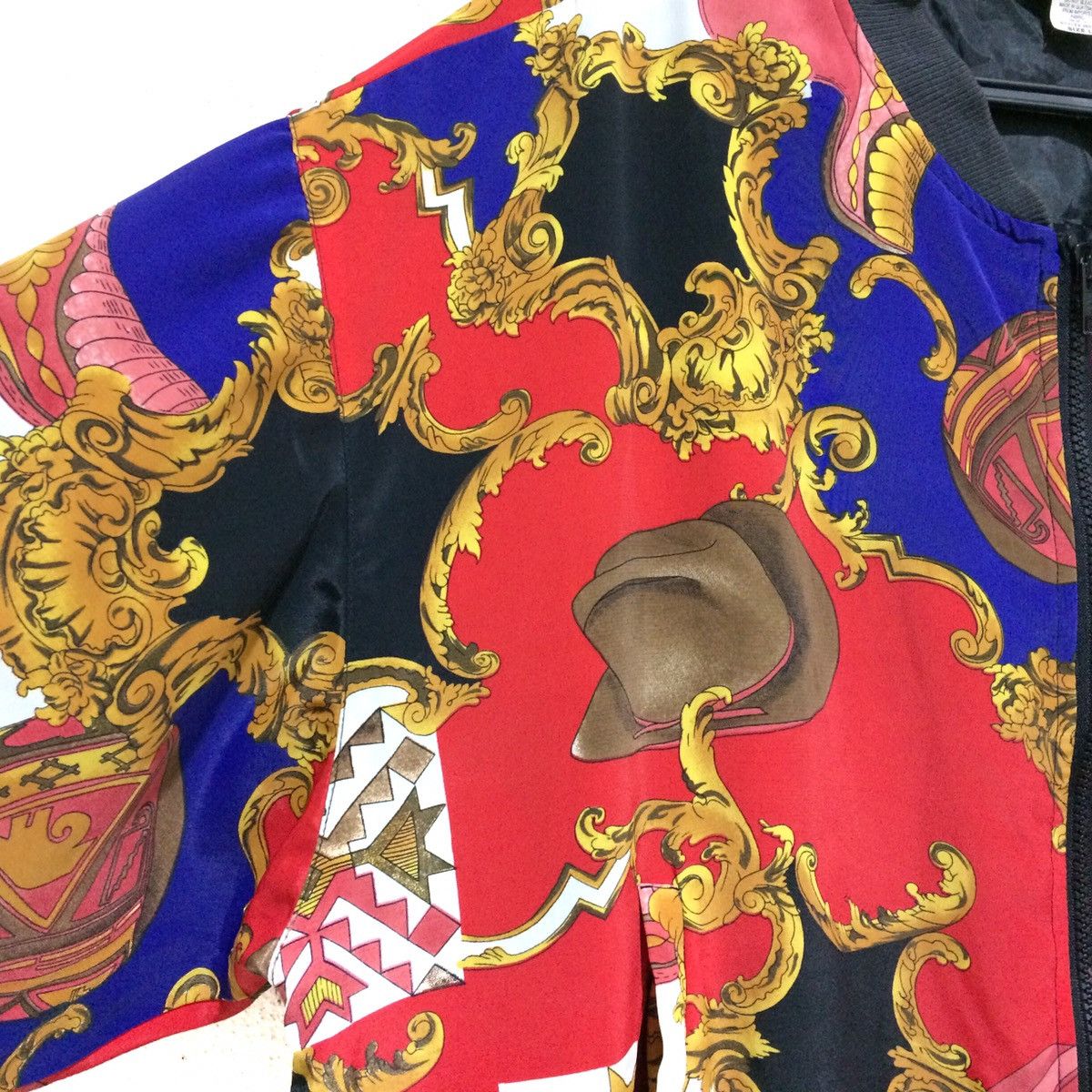 Vintage 70's Baroque Retro Silk Satin Notations Bomber Guetamala Size US L / EU 52-54 / 3 - 3 Thumbnail
