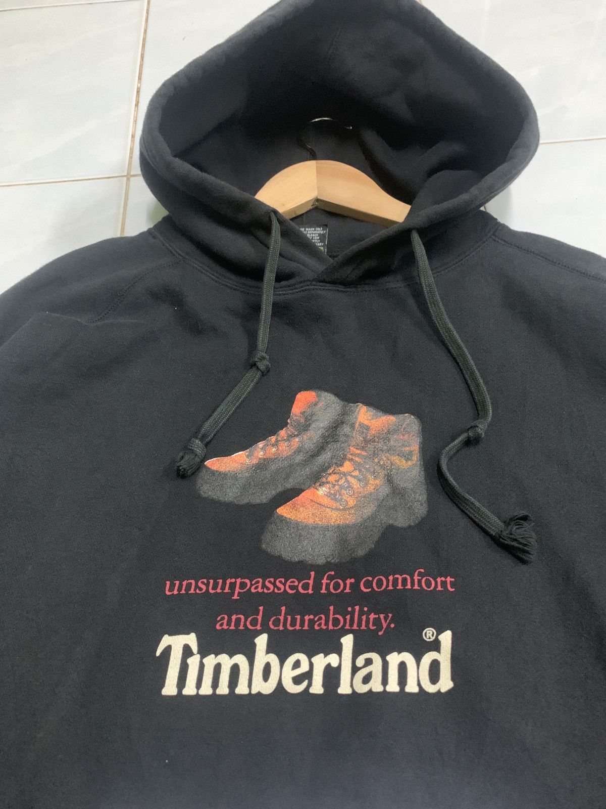 Timberland × Vintage Vintage Timberland Hoodie sweatshirt made in USA Size US L / EU 52-54 / 3 - 3 Thumbnail